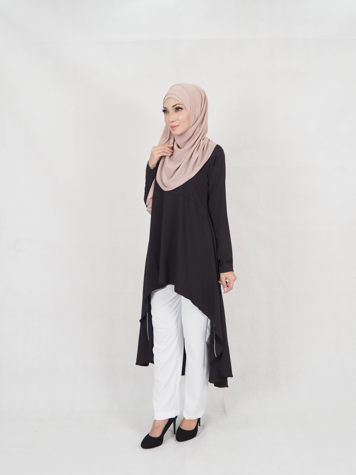 SW5323 AMEERA FASHION BLOUSE BLACK