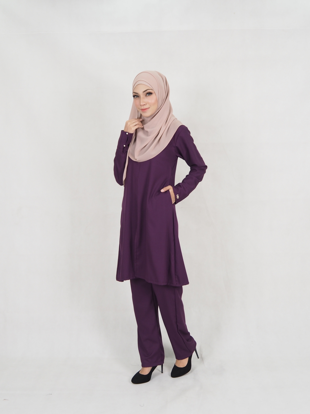 SW5326 WOMEN'S MODERN BLOUSE PURPLE