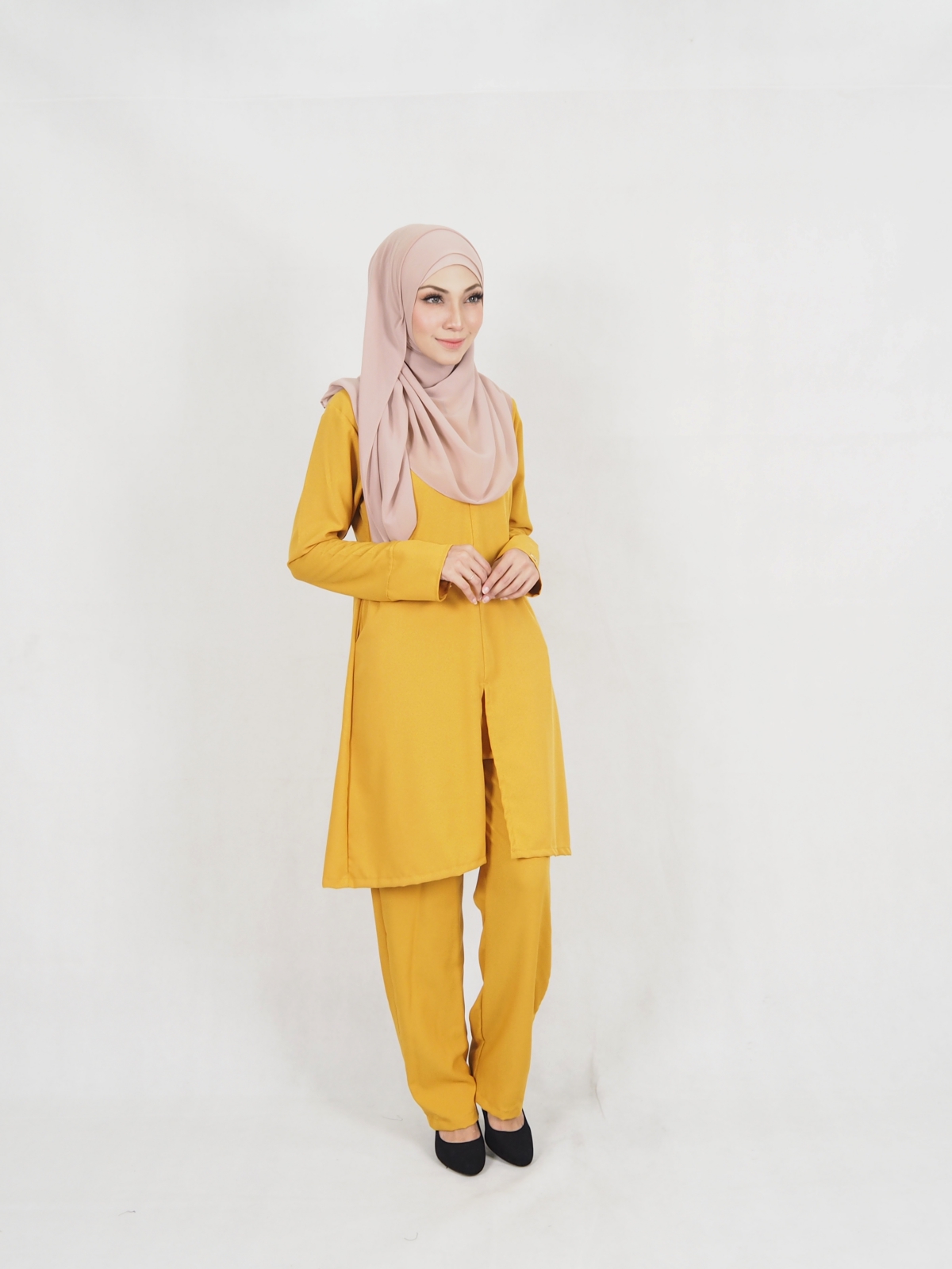 SW5326 WOMEN'S MODERN BLOUSE MUSTARD