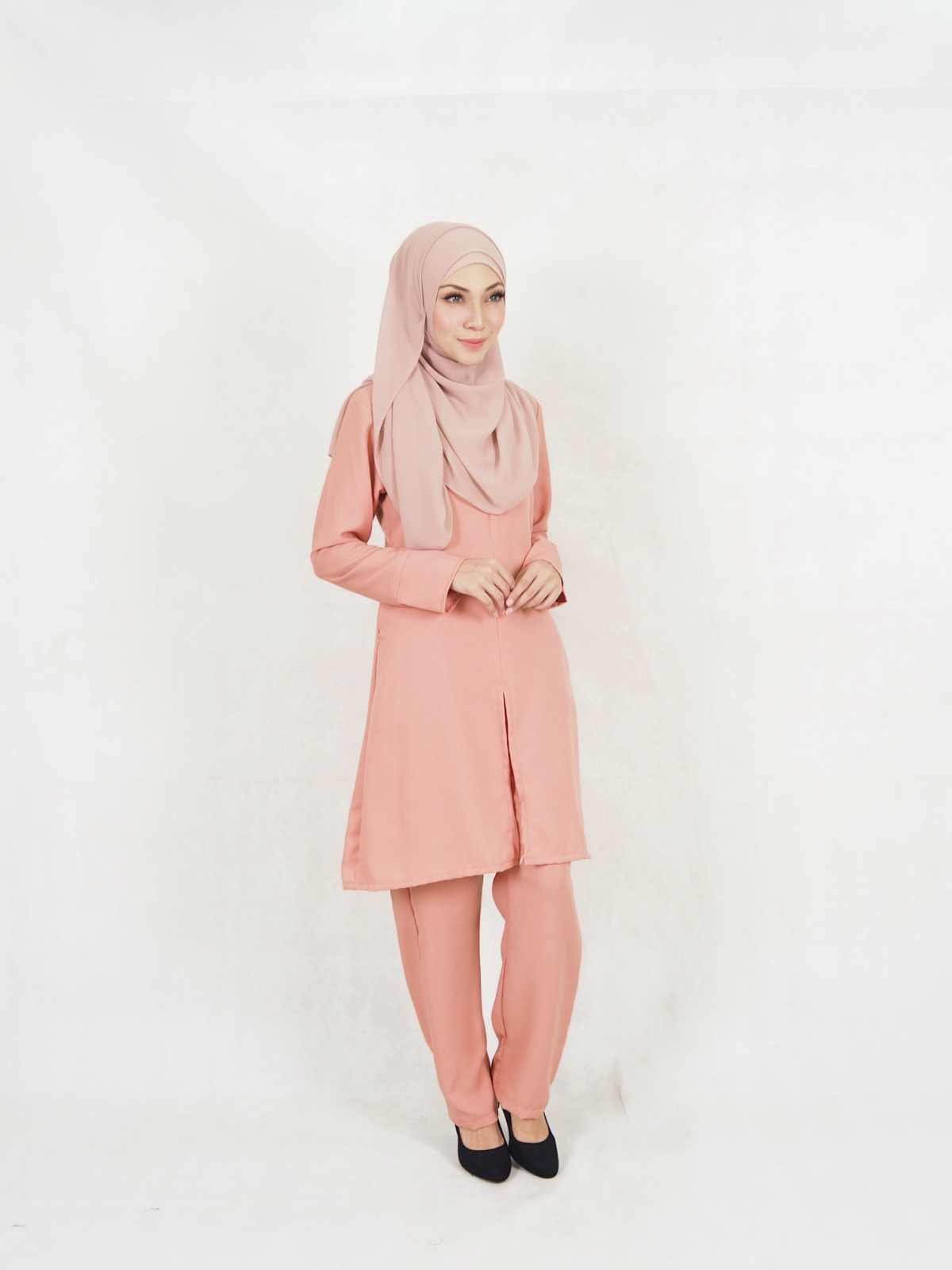 SW5326 WOMEN'S MODERN BLOUSE PEACH