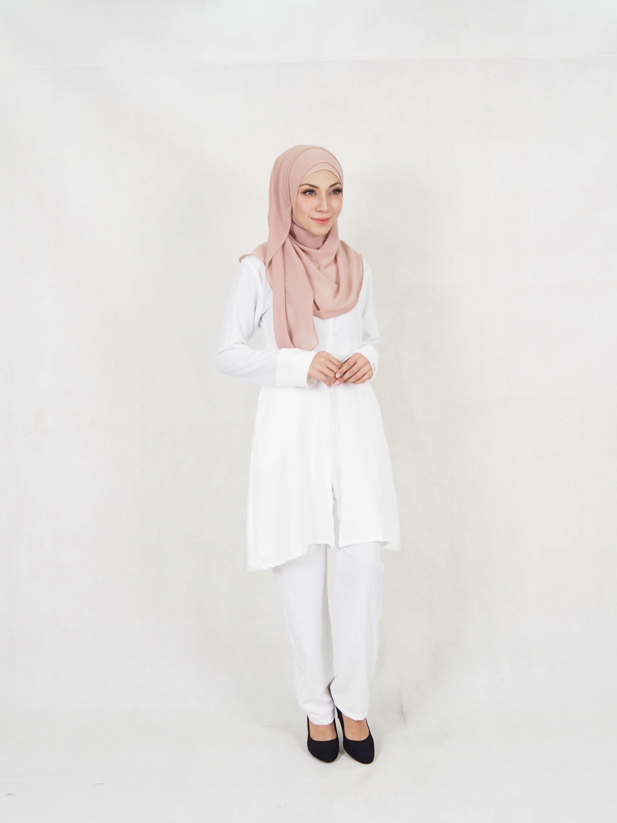 SW5326 WOMEN'S MODERN BLOUSE WHITE