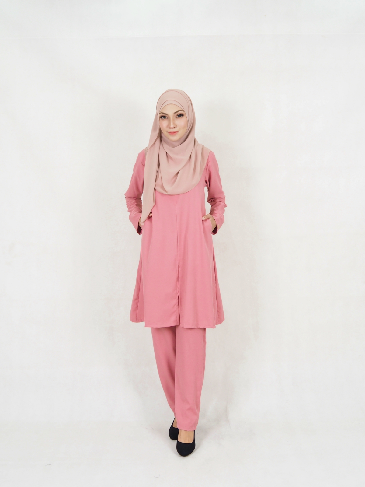 SW5326 WOMEN'S MODERN BLOUSE DUSTY PINK