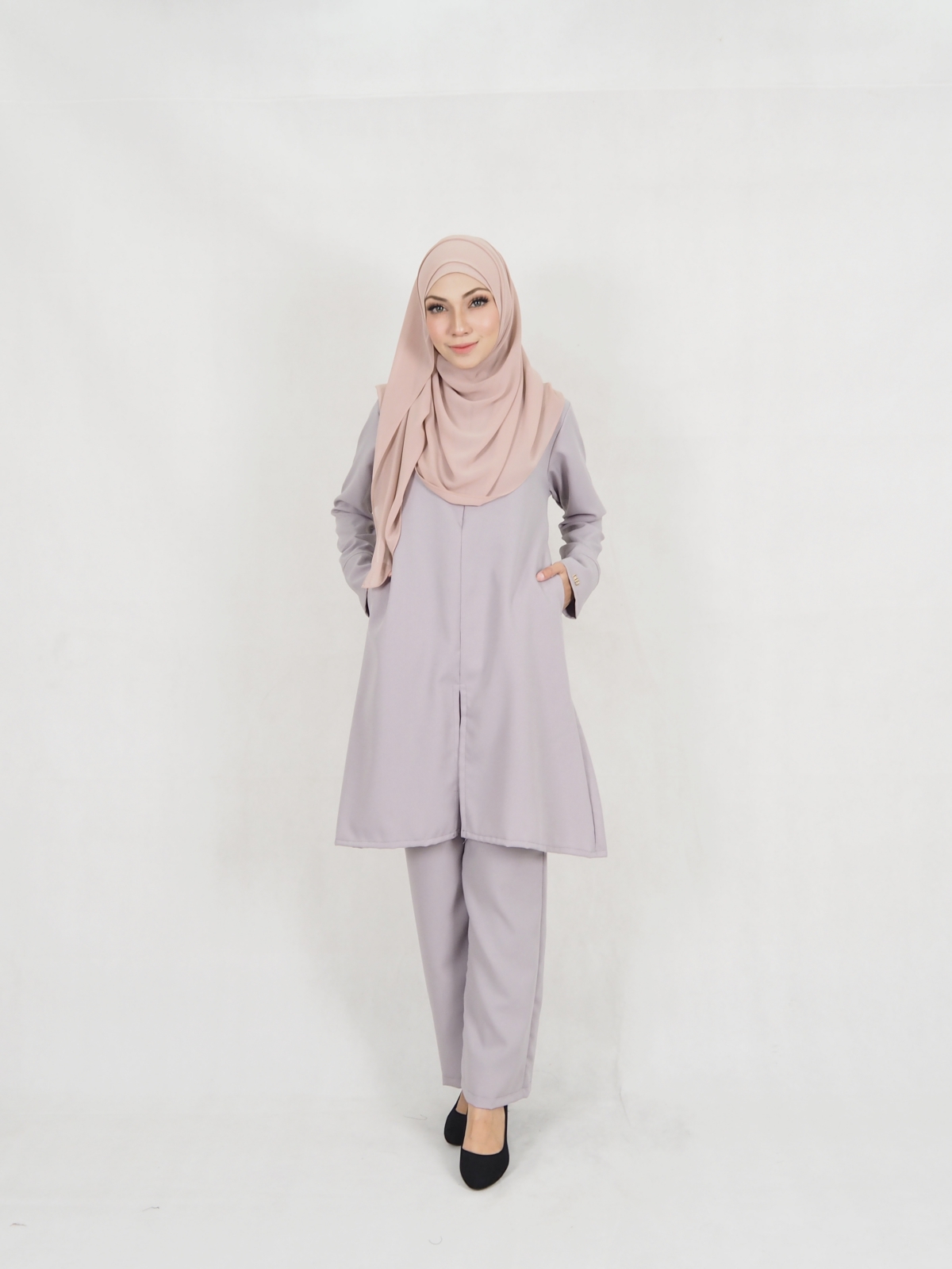 SW5326 WOMEN'S MODERN BLOUSE GREY