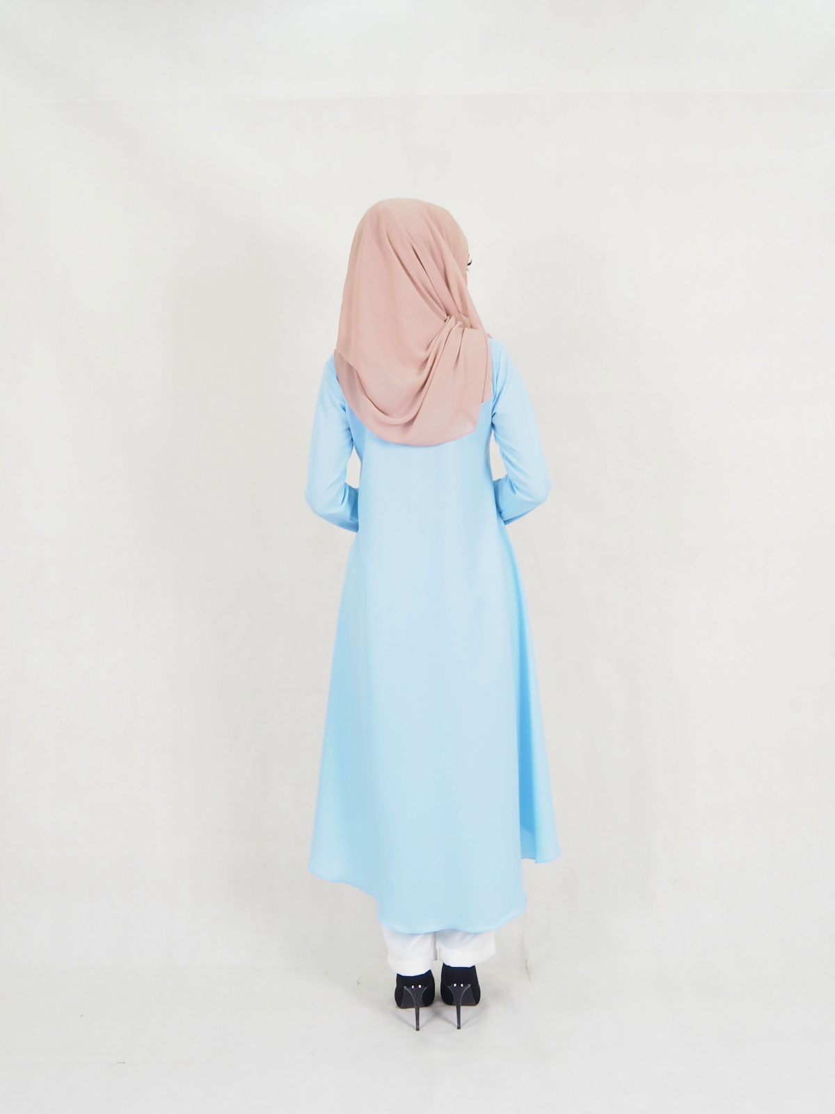 SW5327 STYLISH MODERN BLOUSE + PANTS LIGHT BLUE