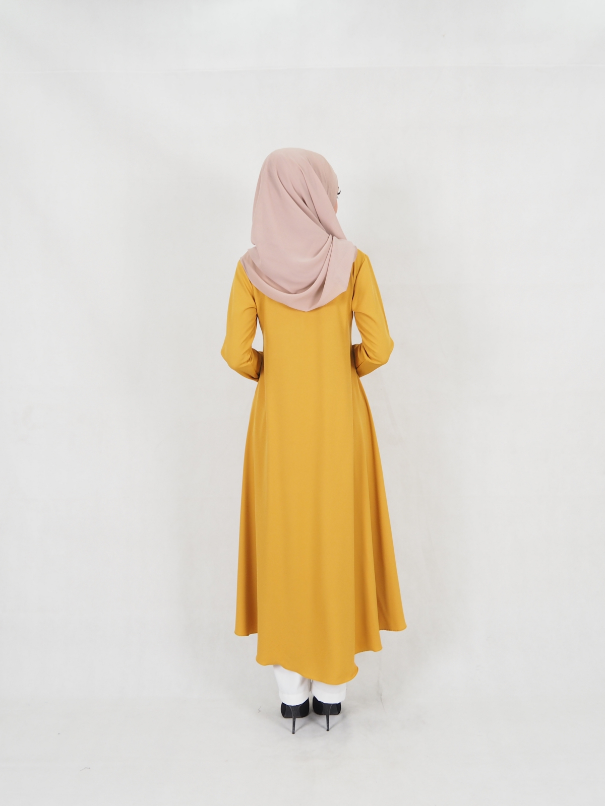 SW5327 STYLISH MODERN BLOUSE + PANTS MUSTARD