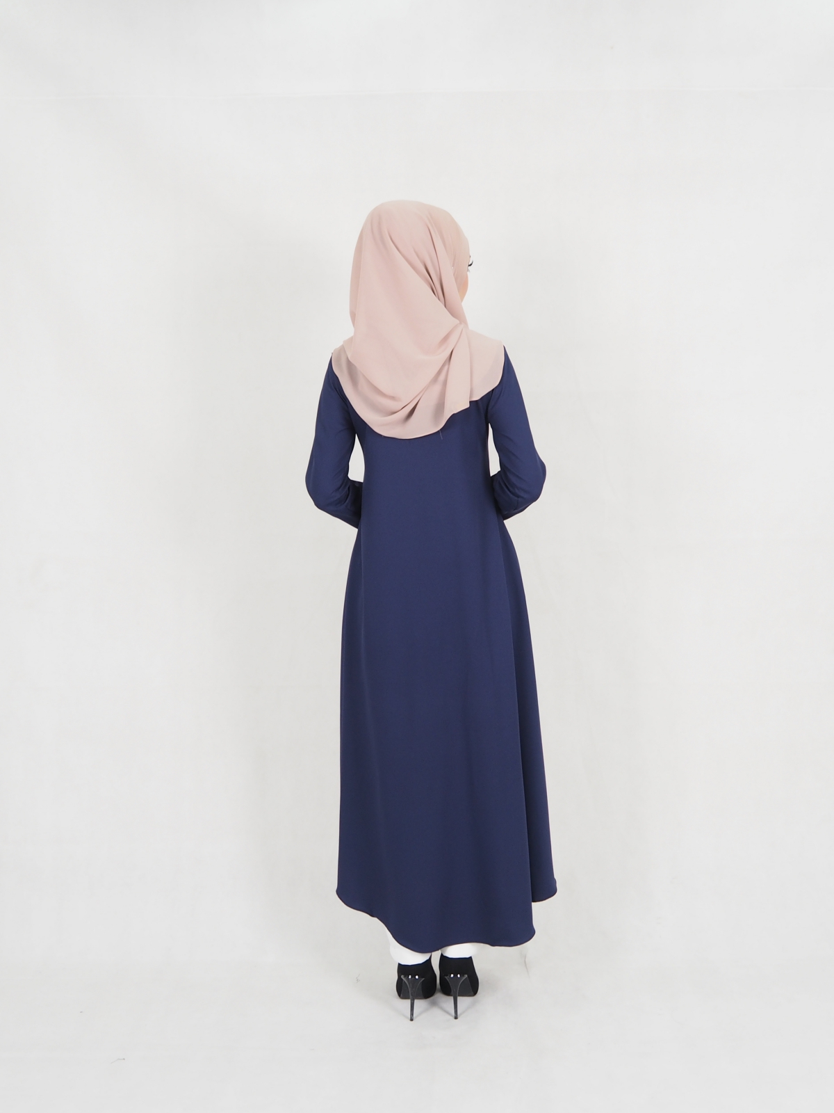 SW5327 STYLISH MODERN BLOUSE + PANTS NAVY BLUE