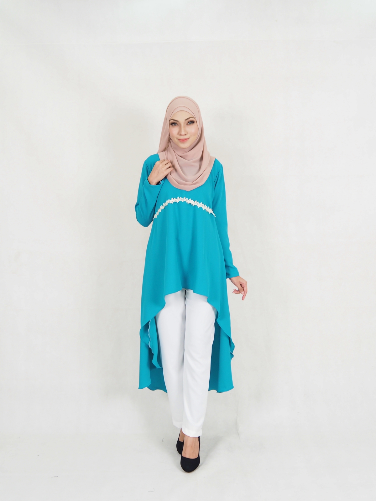 SW5327 STYLISH MODERN BLOUSE + PANTS GREEN