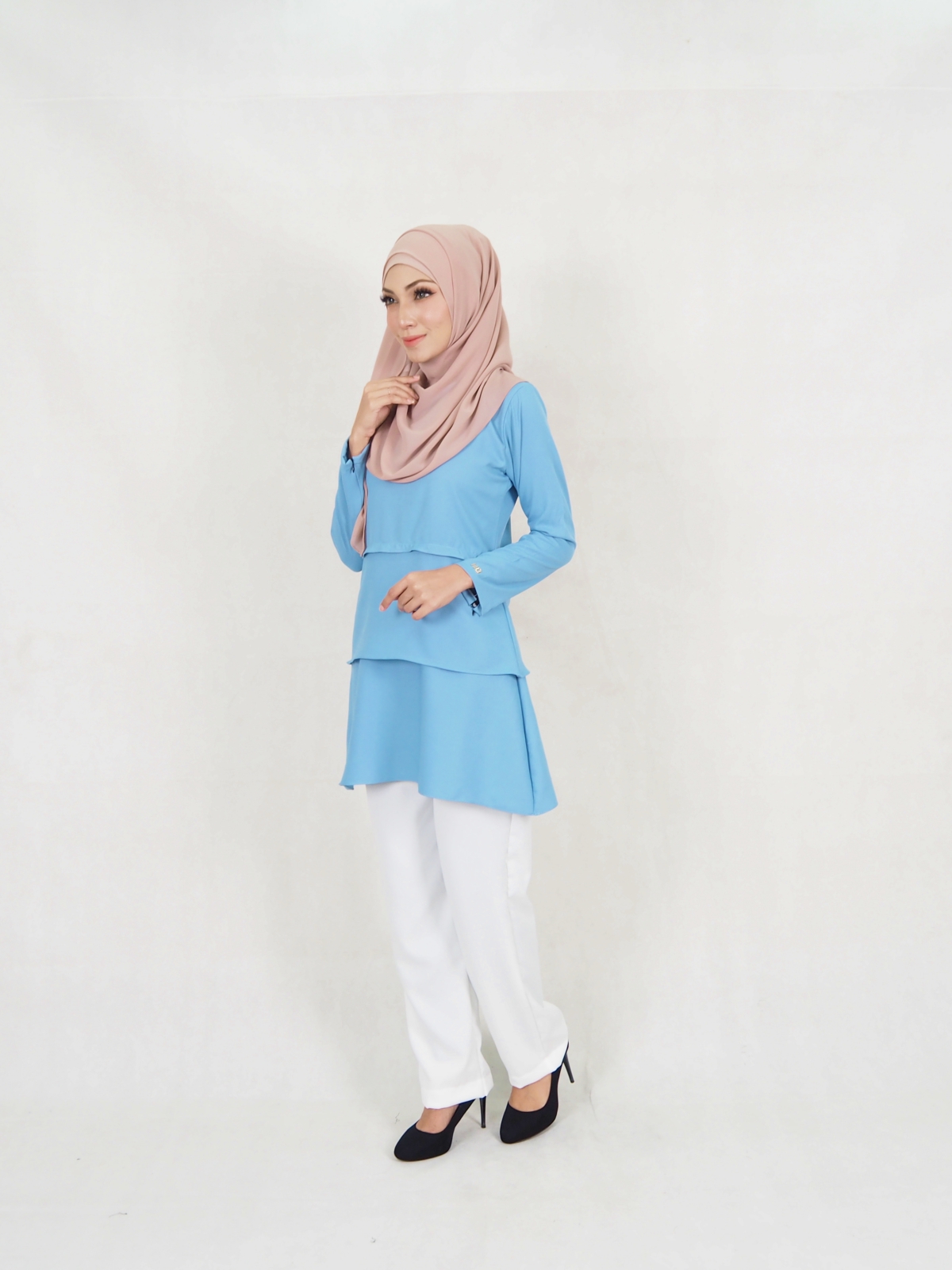 SW5329 NIDIYA BLOUSE & PALAZZO SET BLUE