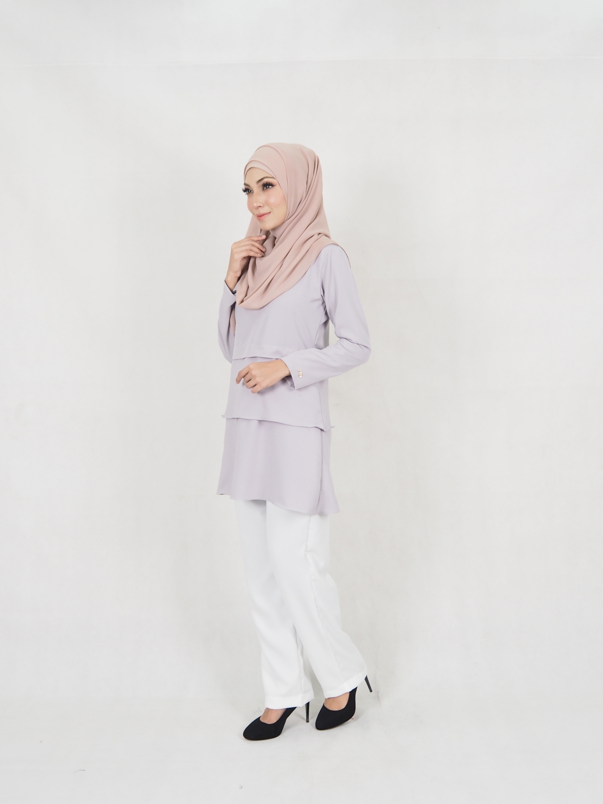 SW5329 NIDIYA BLOUSE & PALAZZO SET GREY