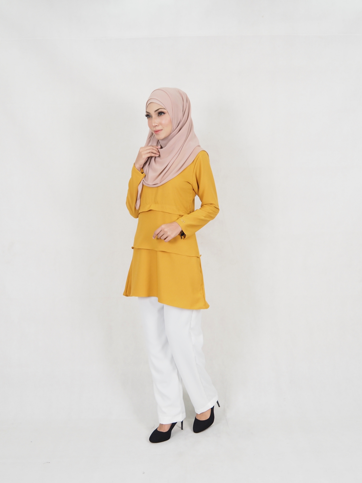 SW5329 NIDIYA BLOUSE & PALAZZO SET MUSTARD