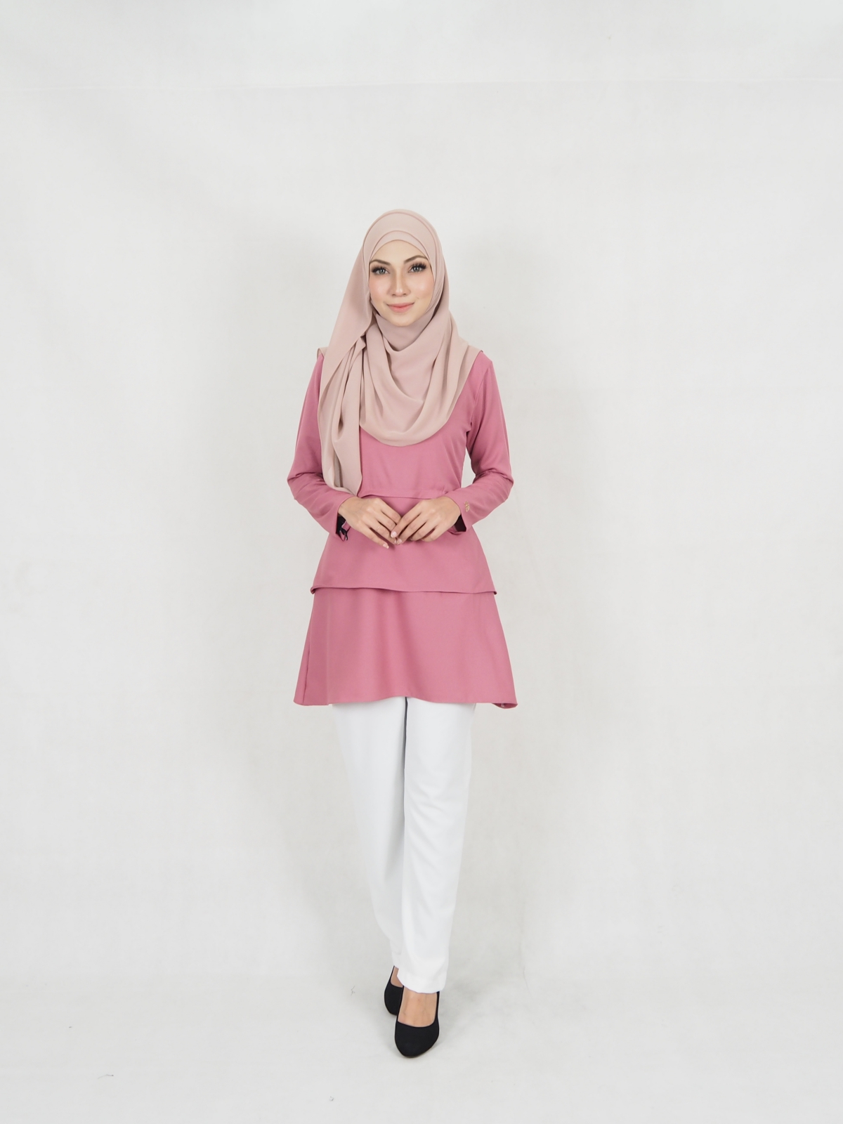 SW5329 NIDIYA BLOUSE & PALAZZO SET DUSTY PINK