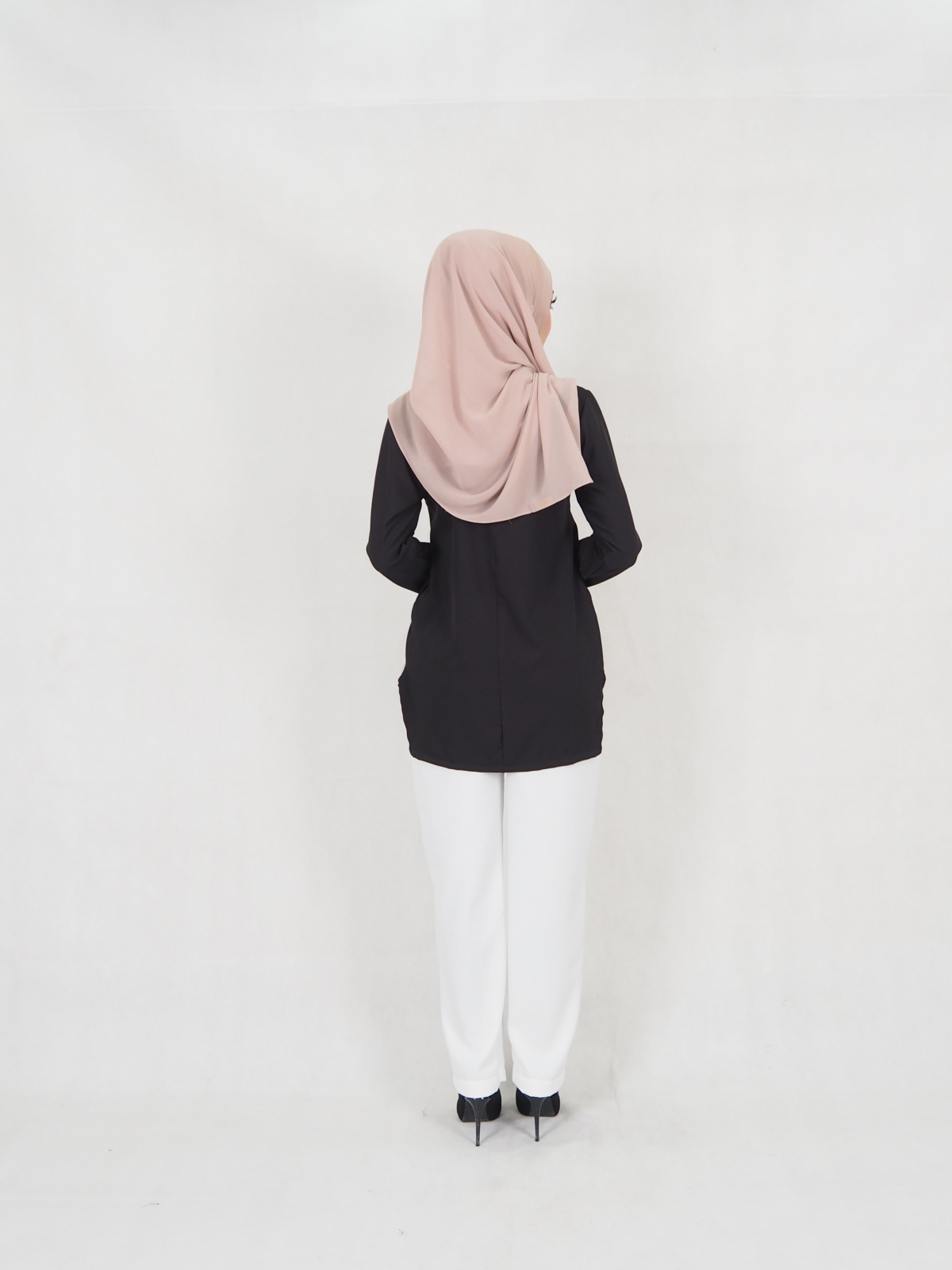SW5330 TRENDY BLOUSE + PALAZZO BLACK