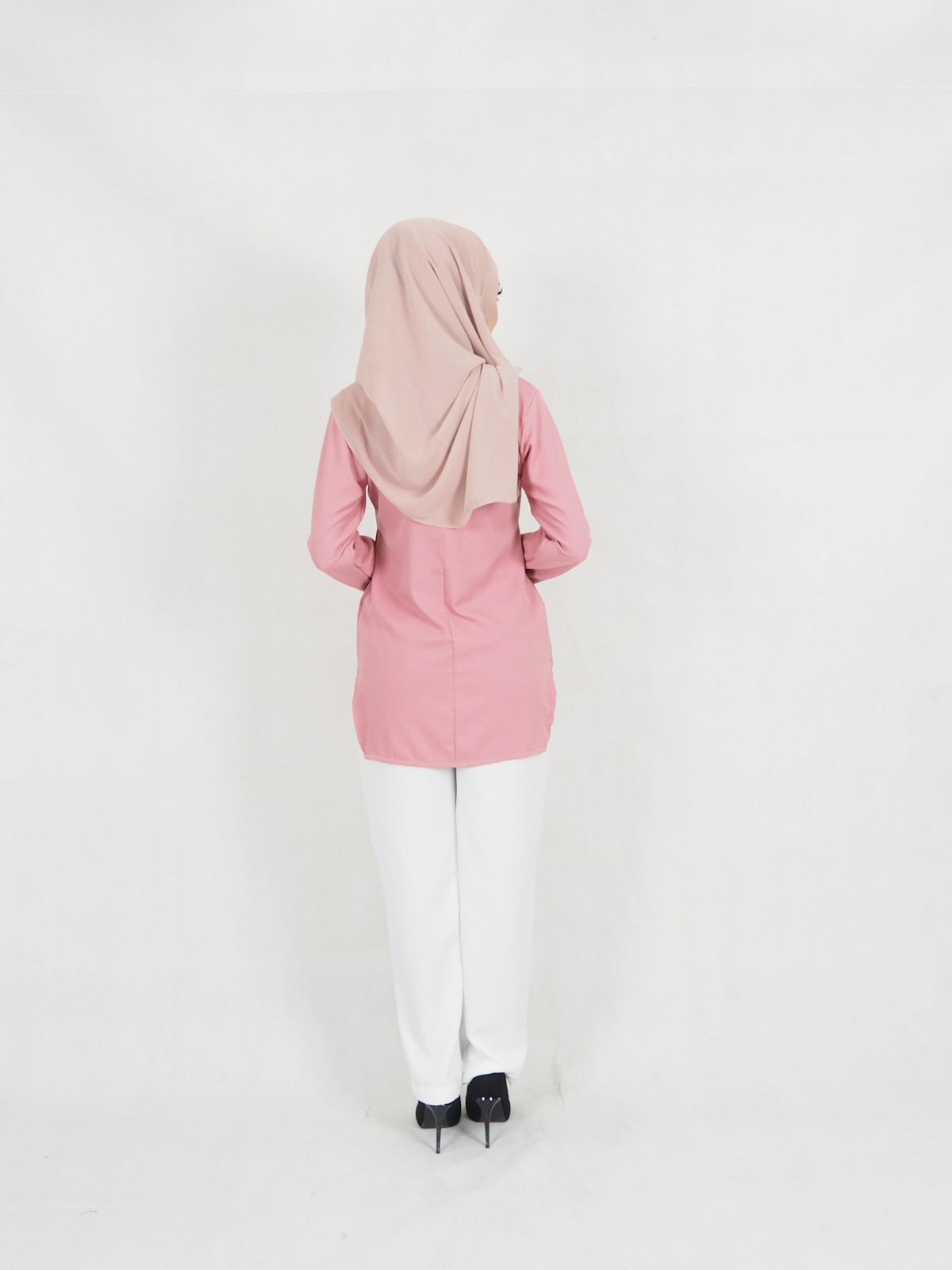 SW5330 TRENDY BLOUSE + PALAZZO DUSTY PINK