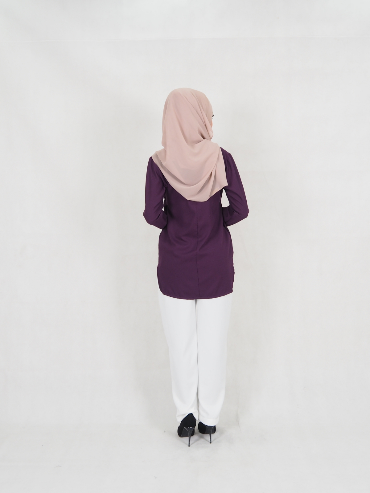 SW5330 TRENDY BLOUSE + PALAZZO PURPLE