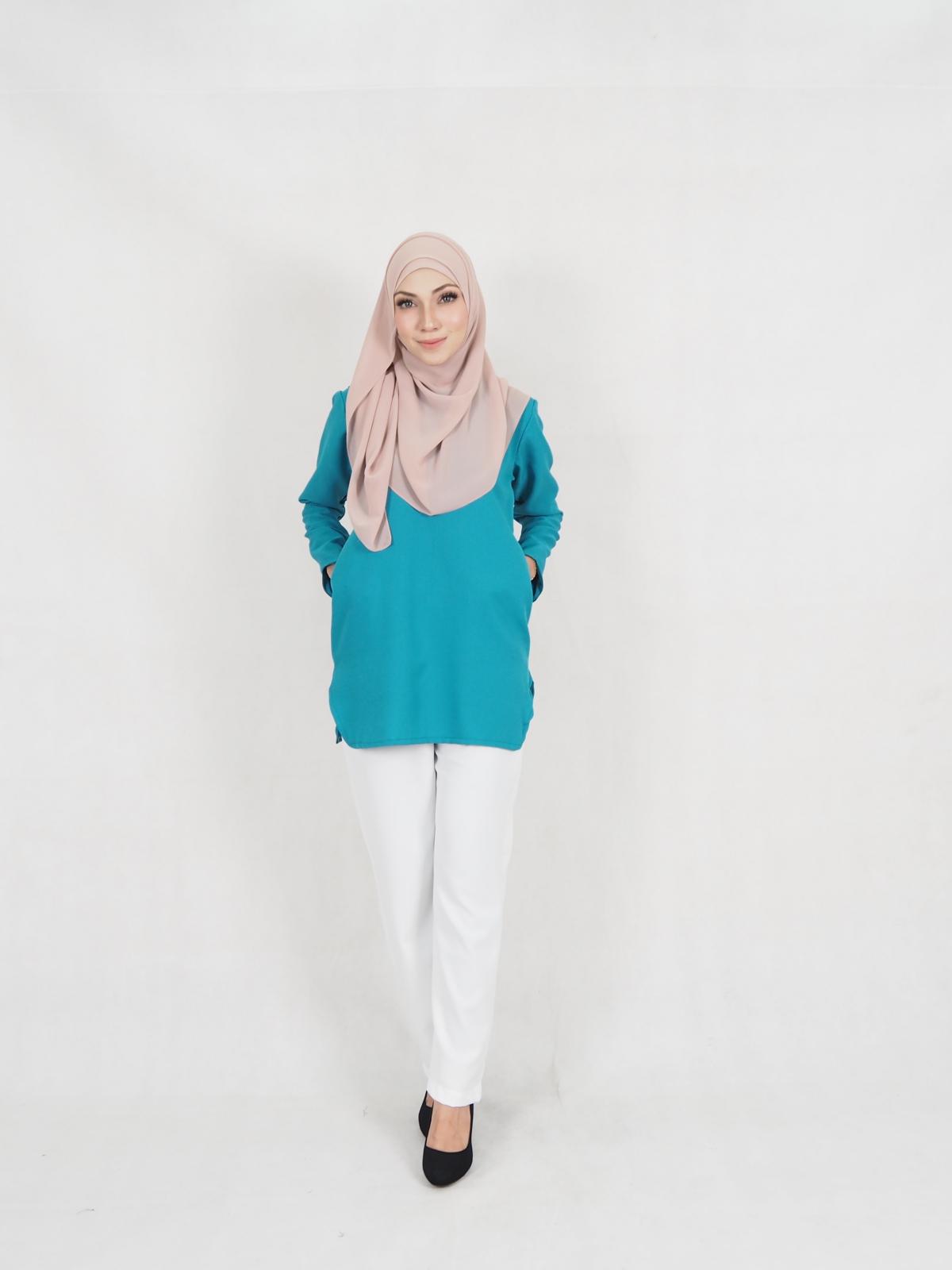 SW5330 TRENDY BLOUSE + PALAZZO GREEN