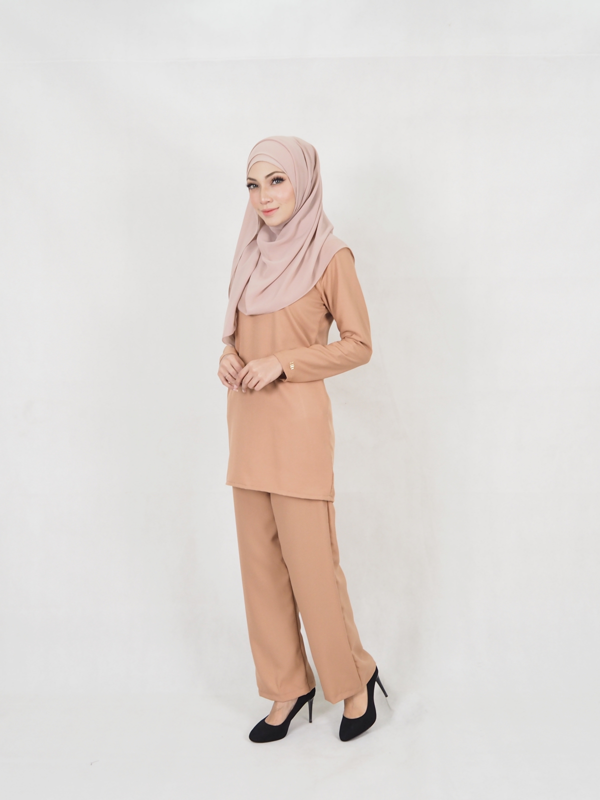 SW5332 CASUAL BLOUSE & PANTS BROWN