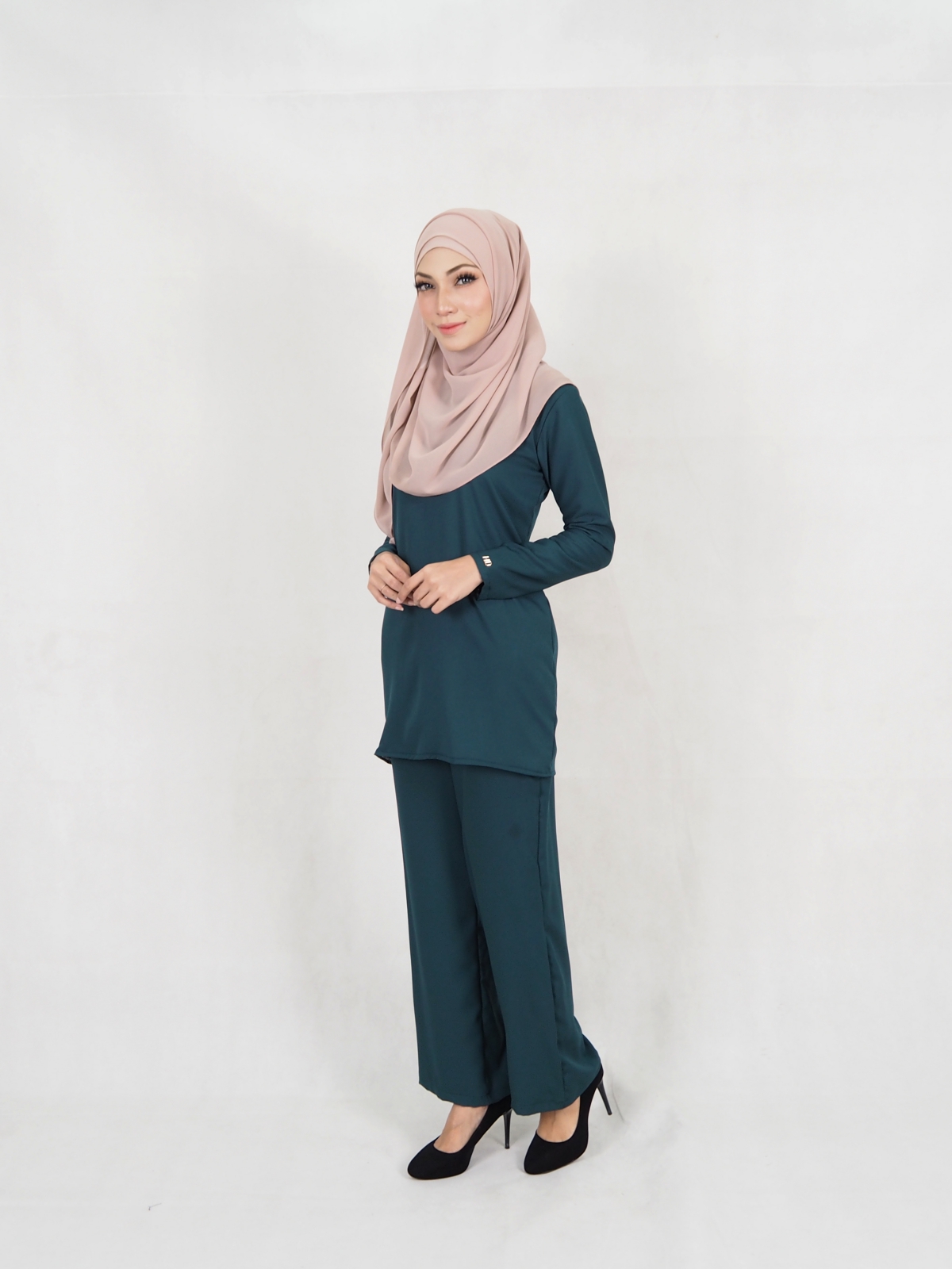 SW5332 CASUAL BLOUSE & PANTS EMERALD GREEN