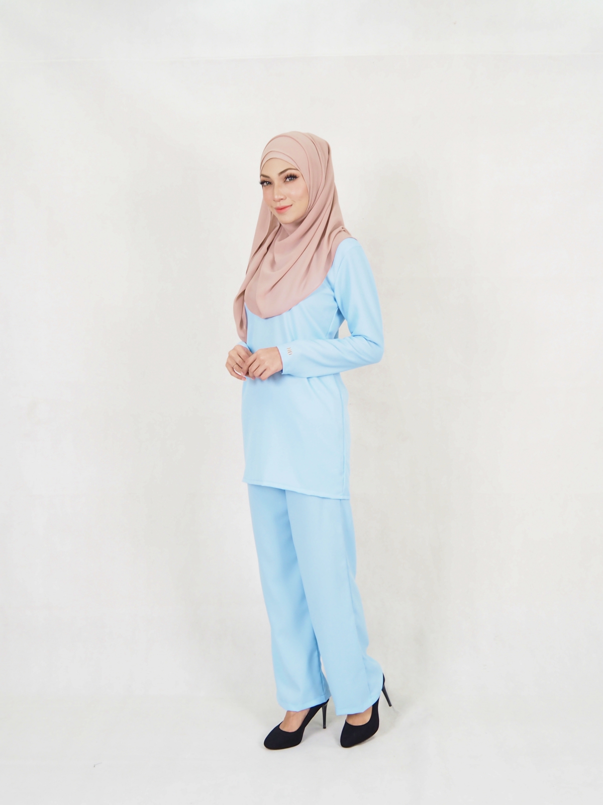SW5332 CASUAL BLOUSE & PANTS LIGHT BLUE