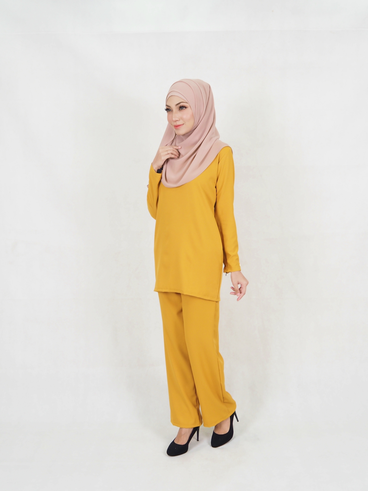 SW5332 CASUAL BLOUSE & PANTS MUSTARD