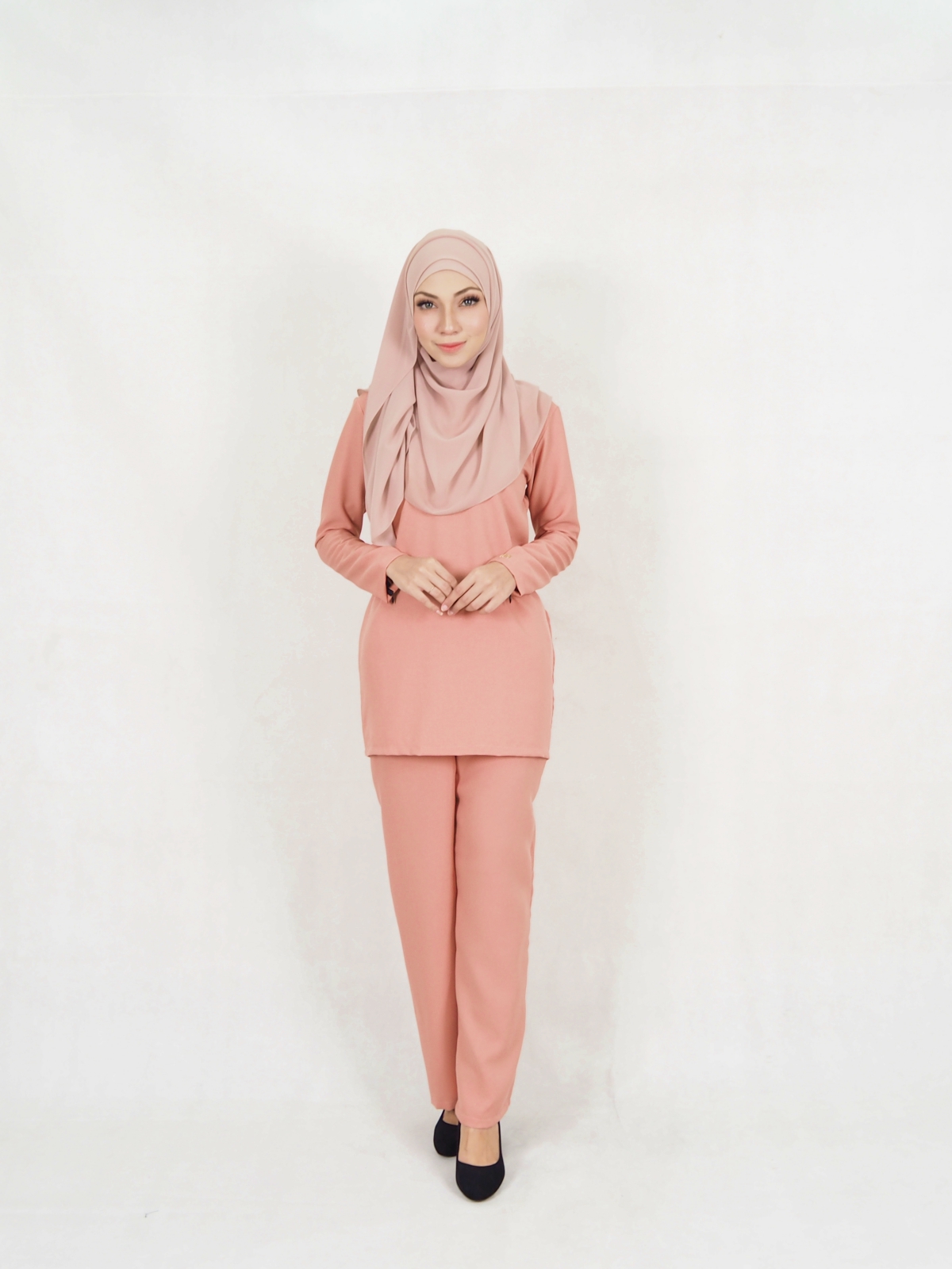 SW5332 CASUAL BLOUSE & PANTS PEACH