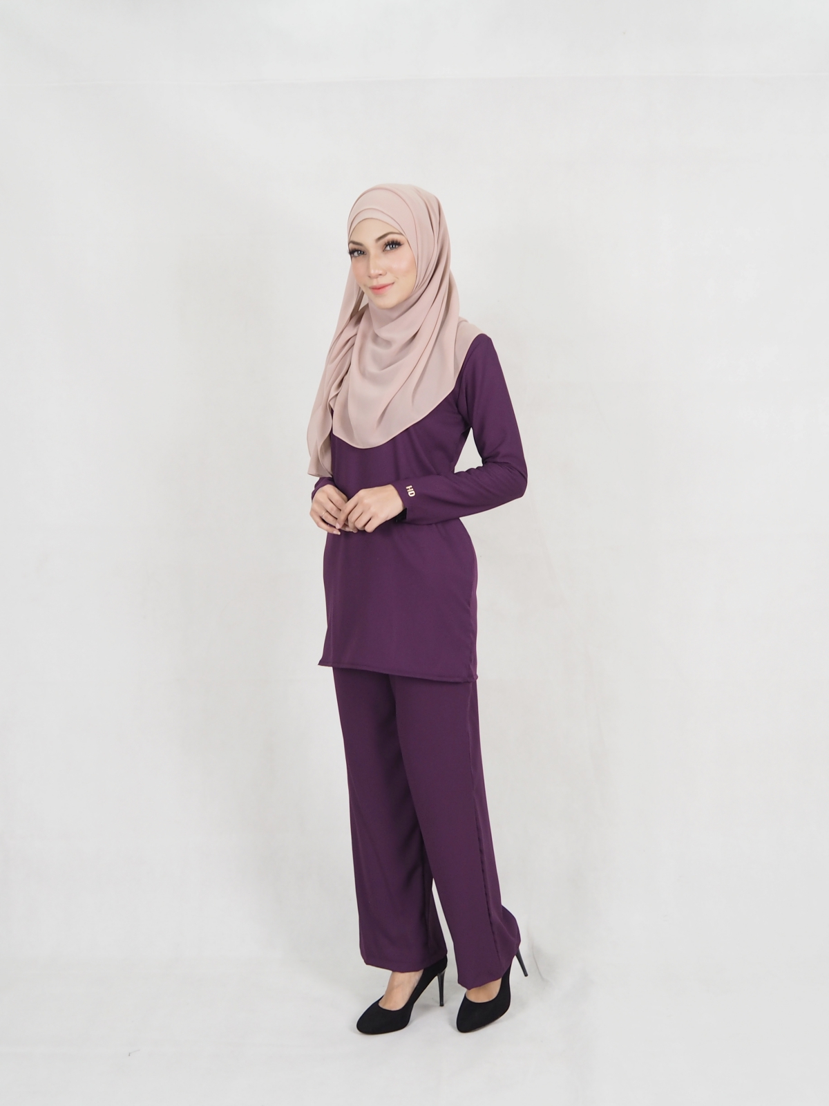 SW5332 CASUAL BLOUSE & PANTS PURPLE