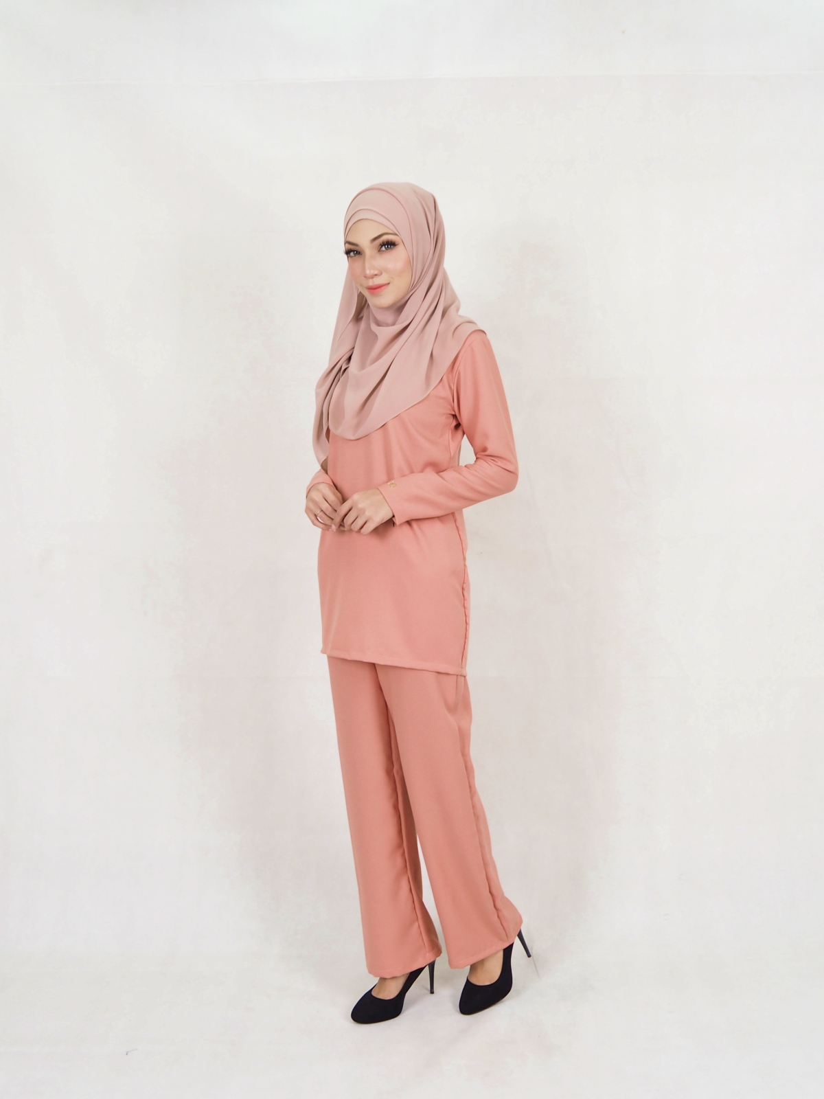 SW5332 CASUAL BLOUSE & PANTS PEACH