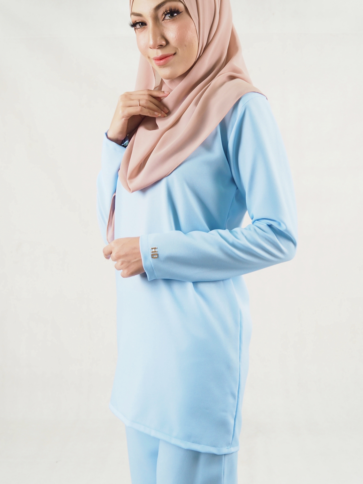 SW5332 CASUAL BLOUSE & PANTS LIGHT BLUE