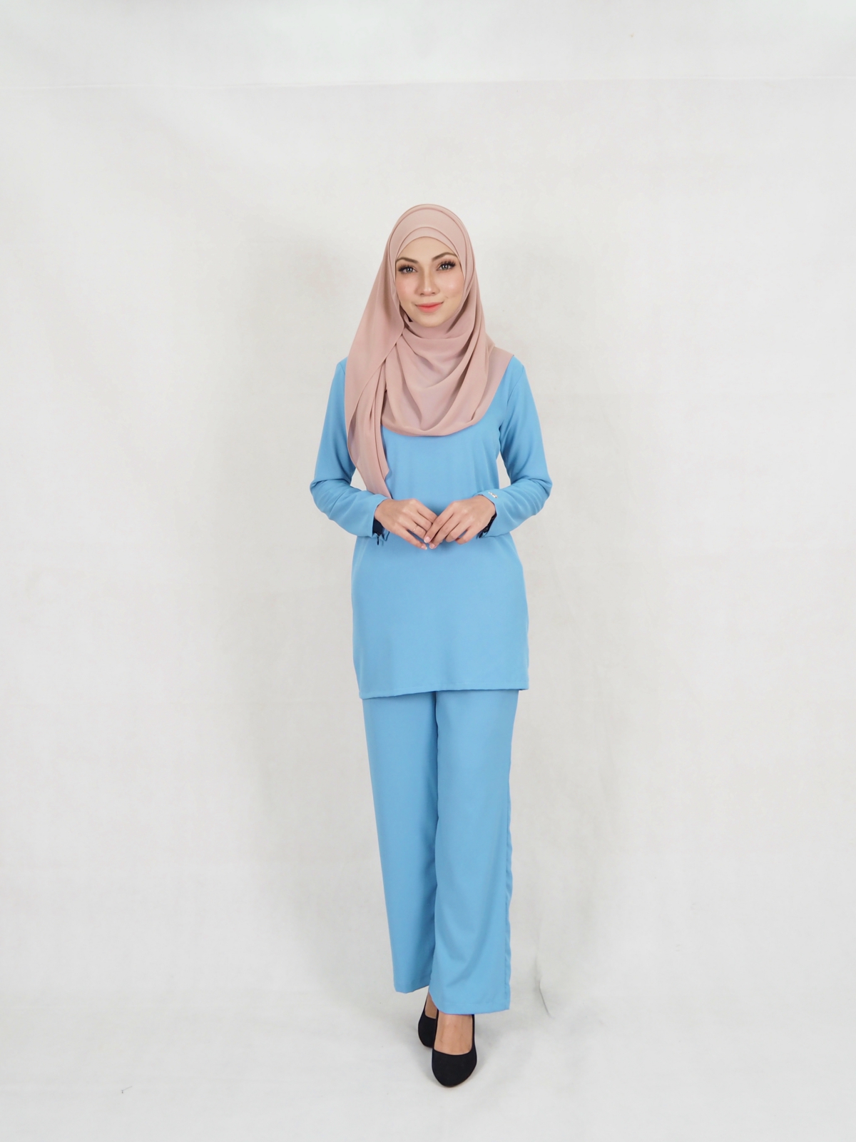 SW5332 CASUAL BLOUSE & PANTS BLUE