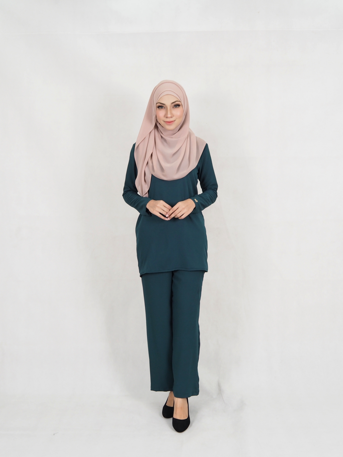 SW5332 CASUAL BLOUSE & PANTS EMERALD GREEN