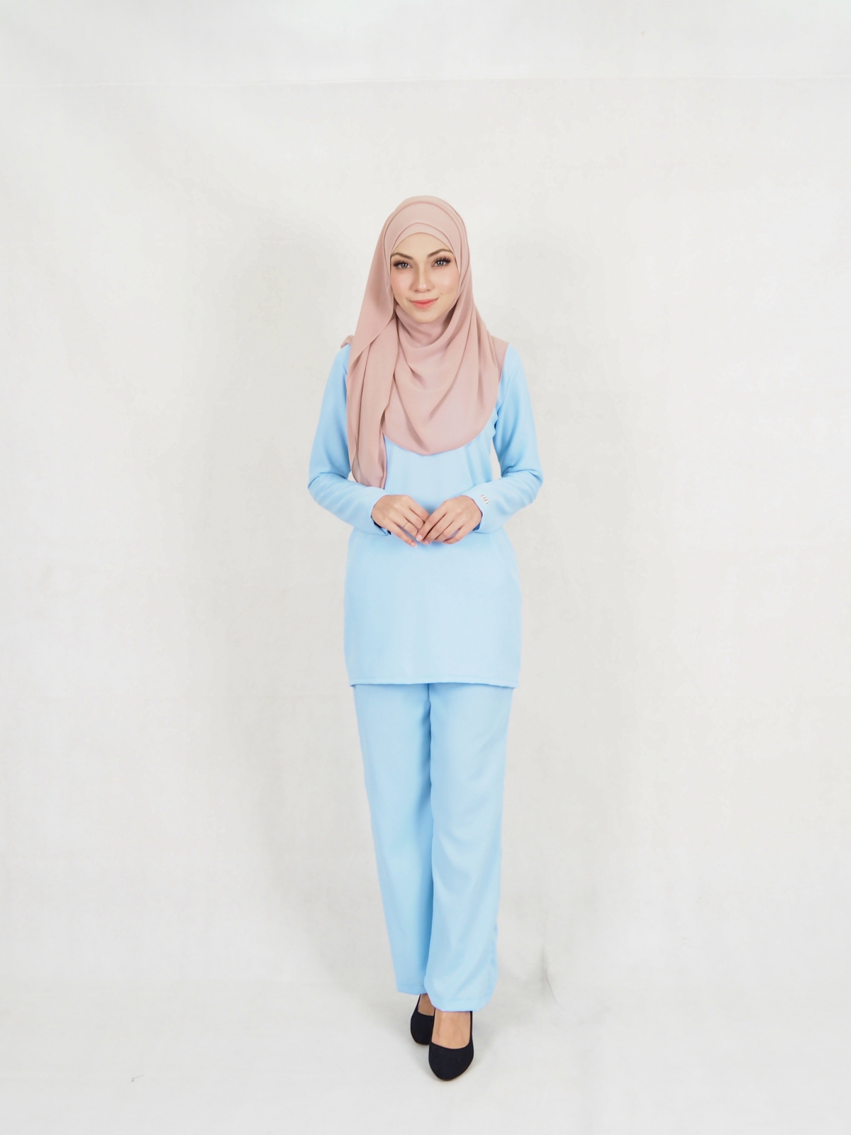 SW5332 CASUAL BLOUSE & PANTS LIGHT BLUE