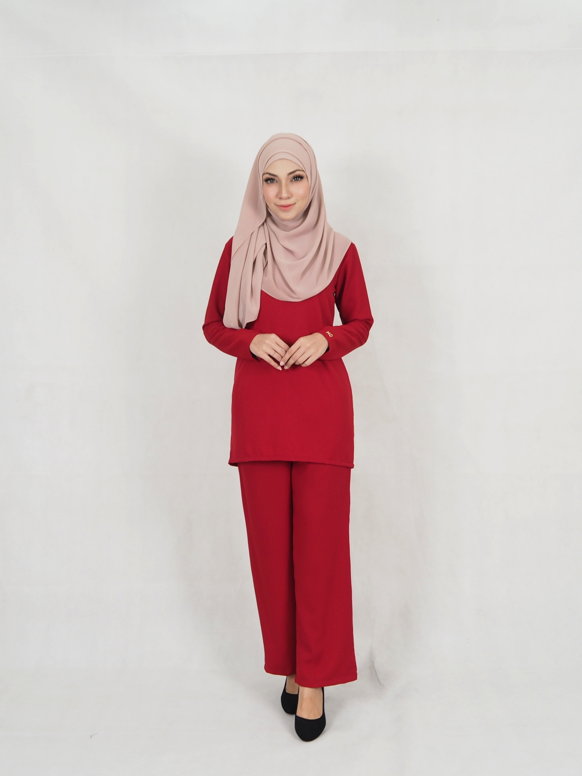 SW5332 CASUAL BLOUSE & PANTS MAROON