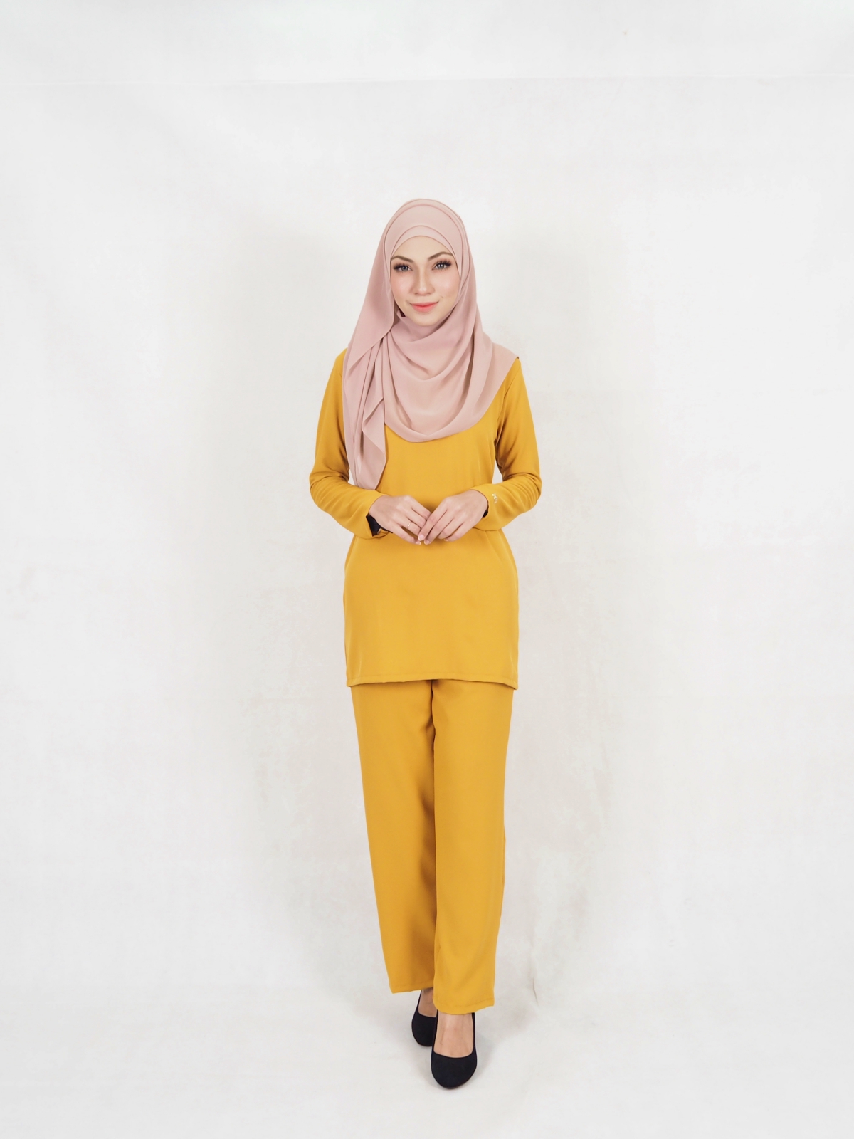 SW5332 CASUAL BLOUSE & PANTS MUSTARD