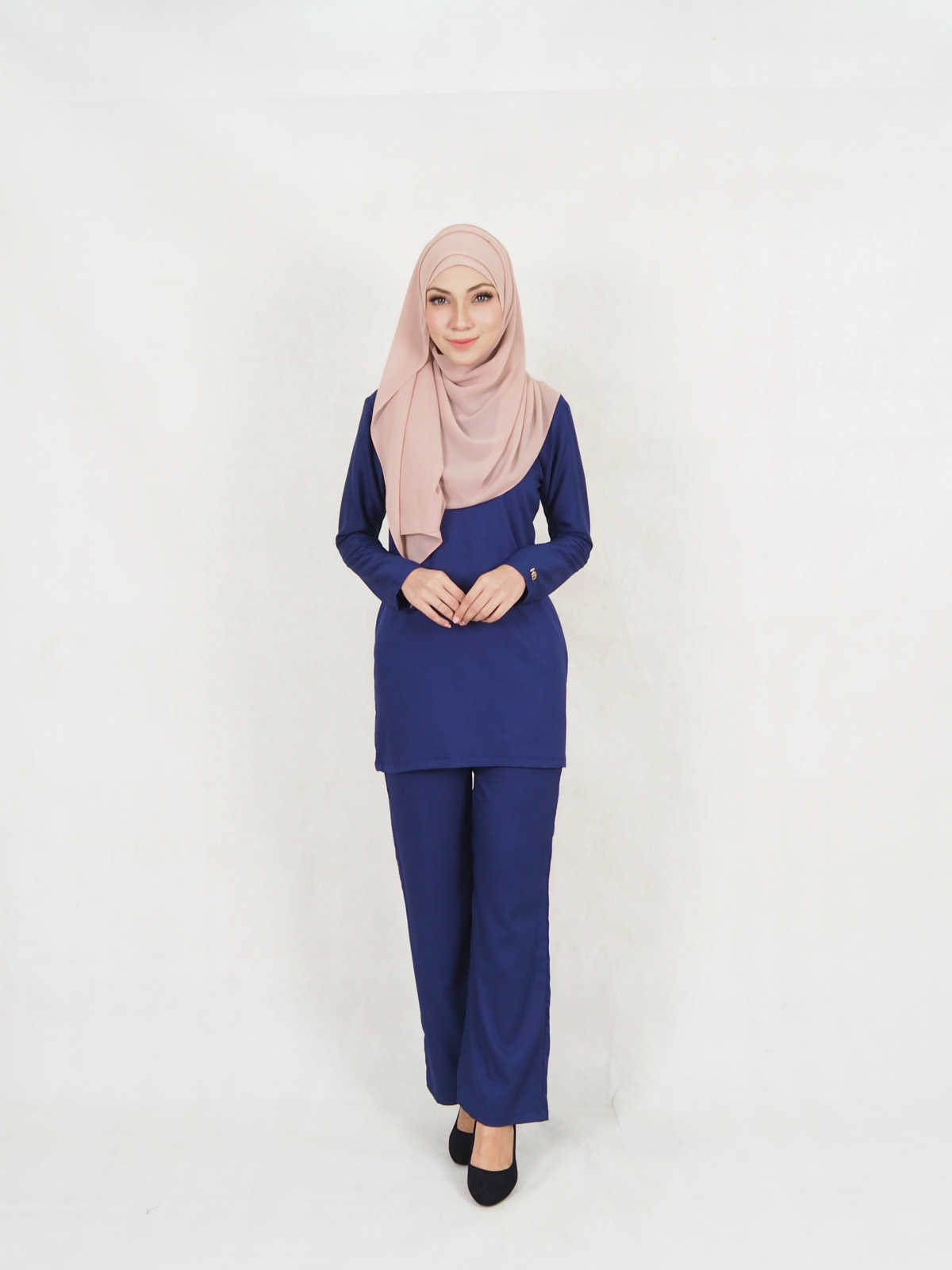 SW5332 CASUAL BLOUSE & PANTS NAVY BLUE