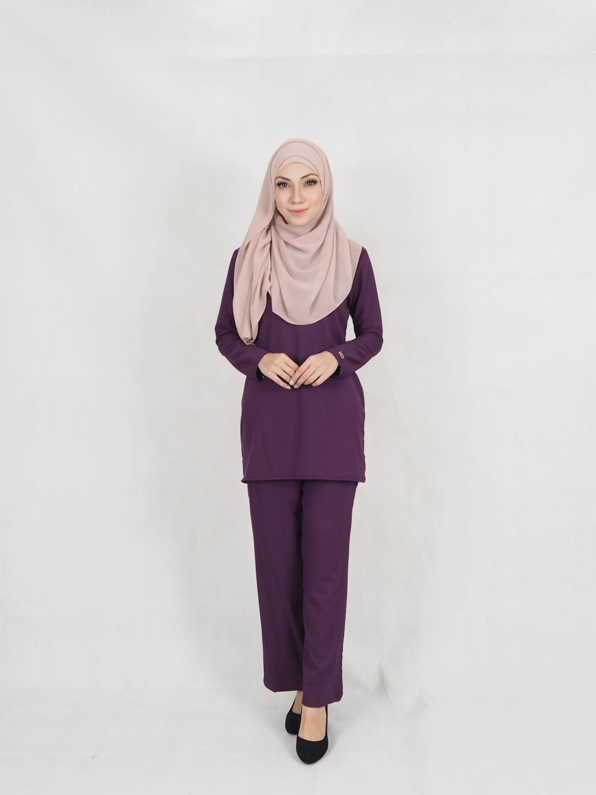 SW5332 CASUAL BLOUSE & PANTS PURPLE