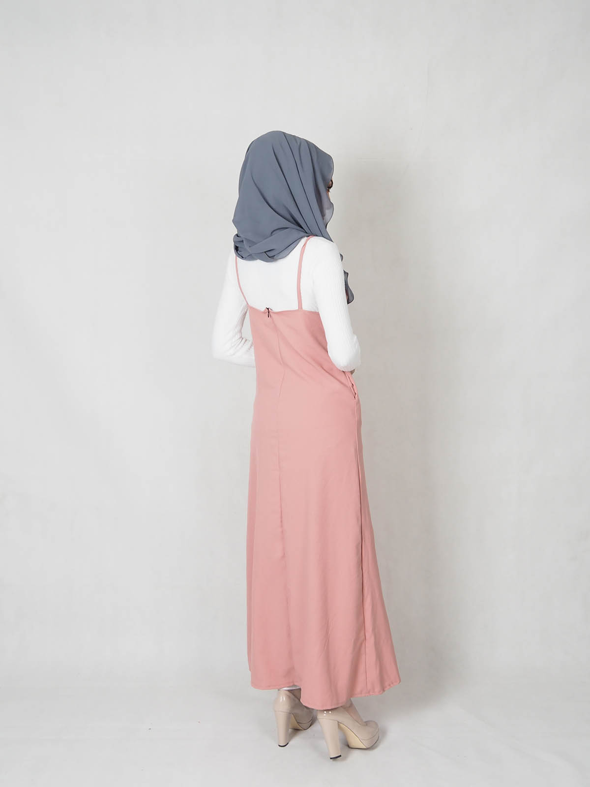 SW5333 WOMEN'S FASHION DRESS DUSTY PINK