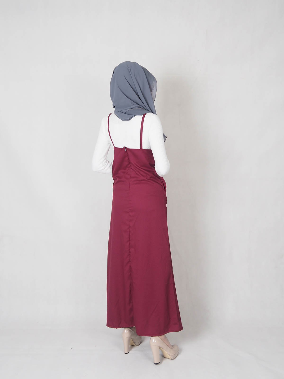 SW5333 WOMEN'S FASHION DRESS MAROON