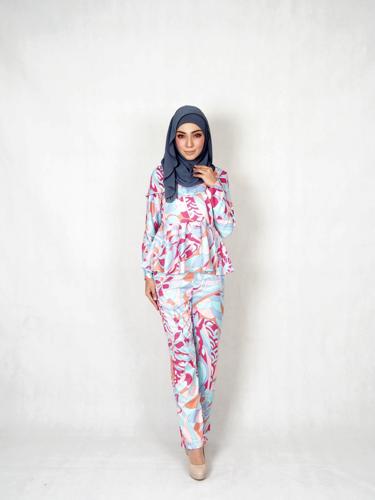 SW5340 WOMEN'S PRINTED BLOUSE + PANTS AS PICTURE