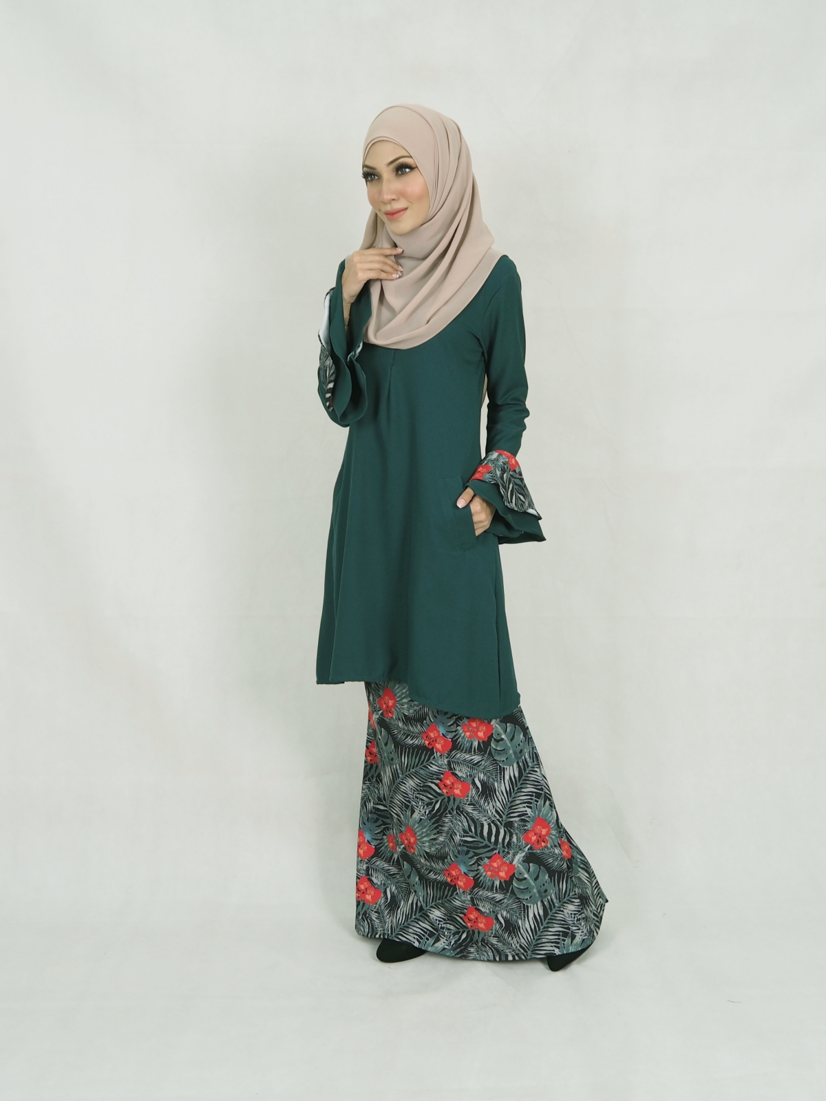 SW5343 FATEMAH BATIK KURUNG GREEN