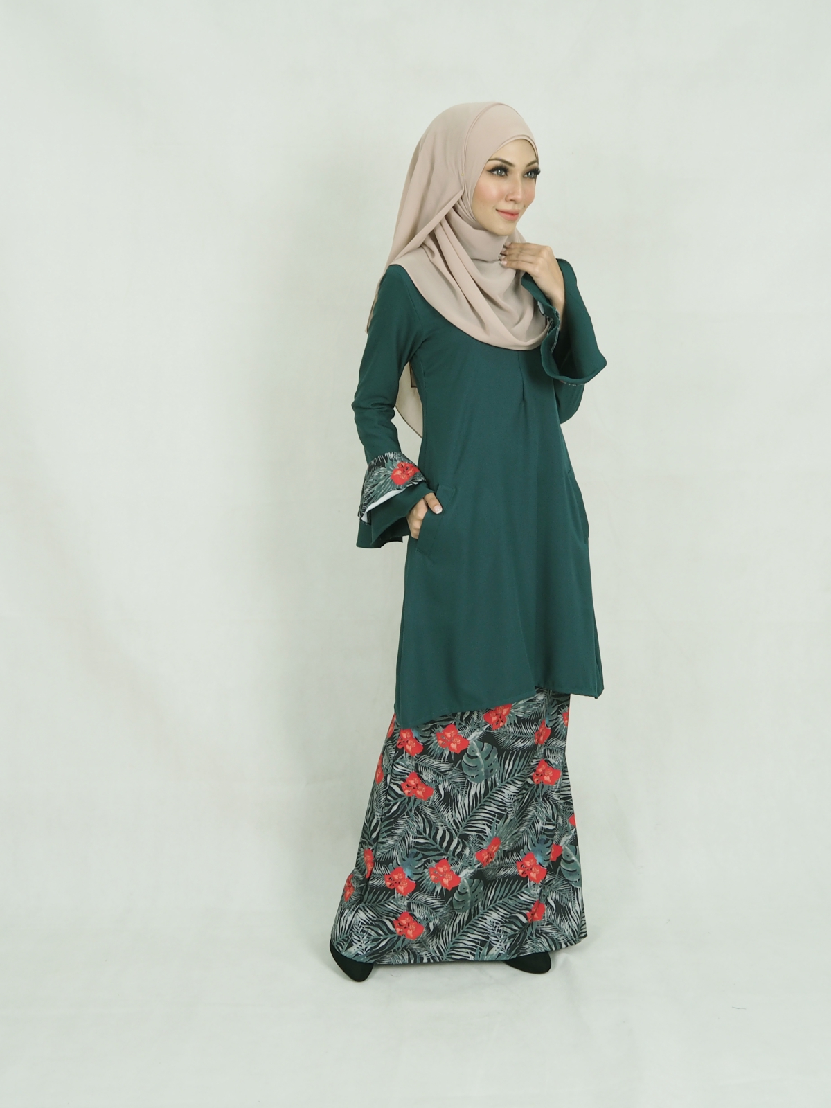 SW5343 FATEMAH BATIK KURUNG GREEN