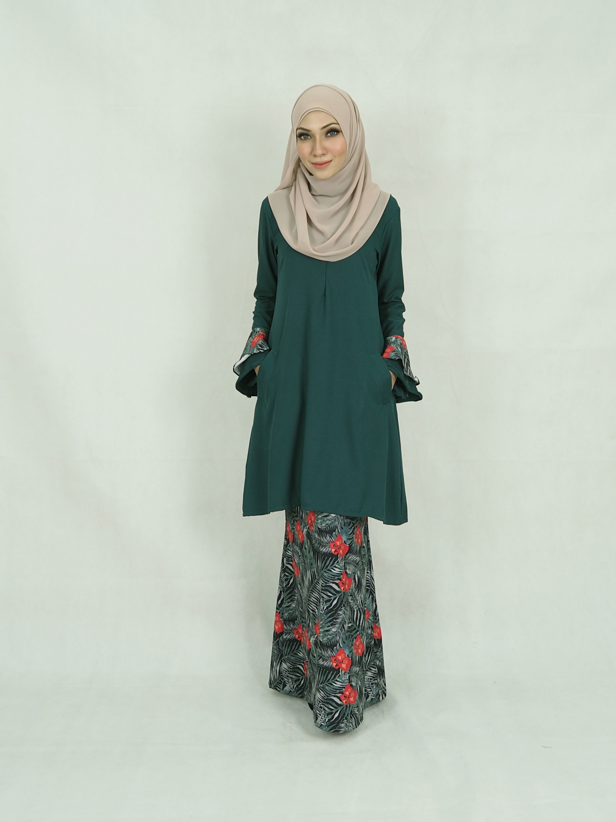 SW5343 FATEMAH BATIK KURUNG GREEN