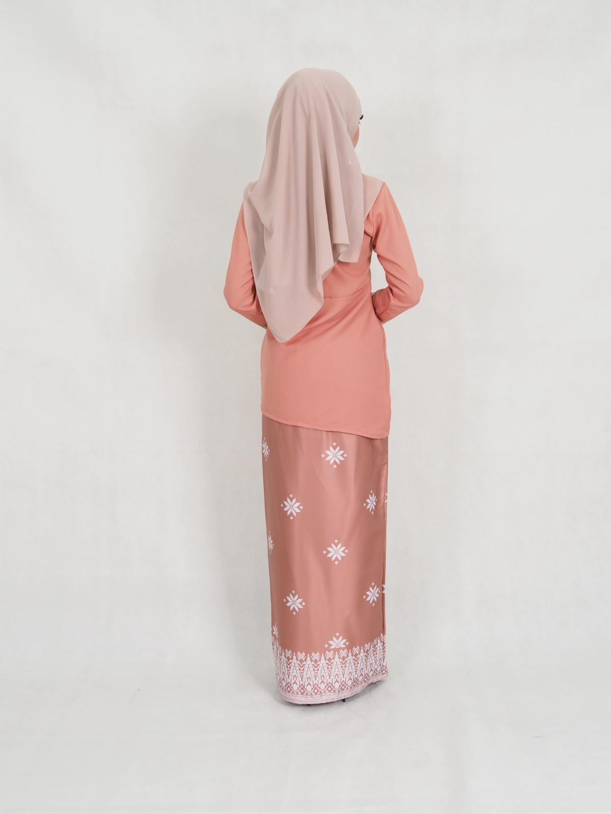 SW5344 SONGKET PRINTED BAJU KURUNG PEACH