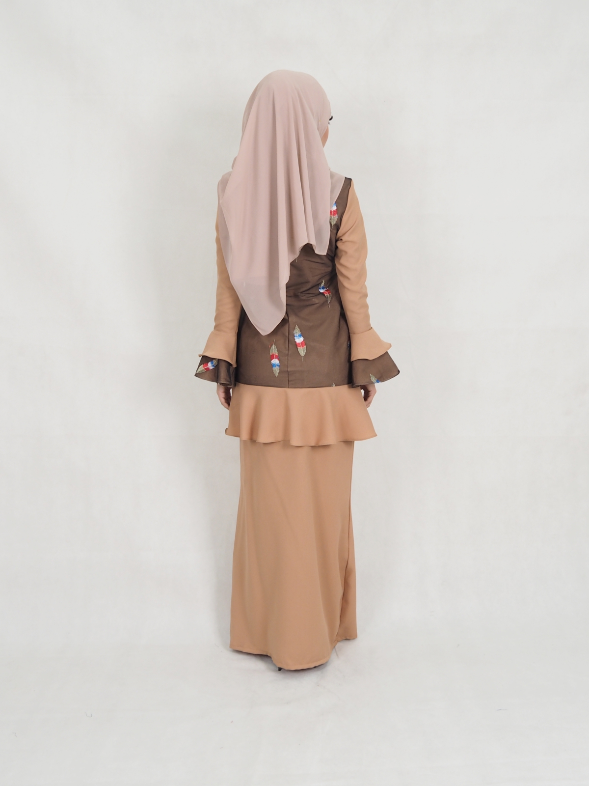 SW5345 LOVELY TRUMPET BAJU KURUNG BROWN