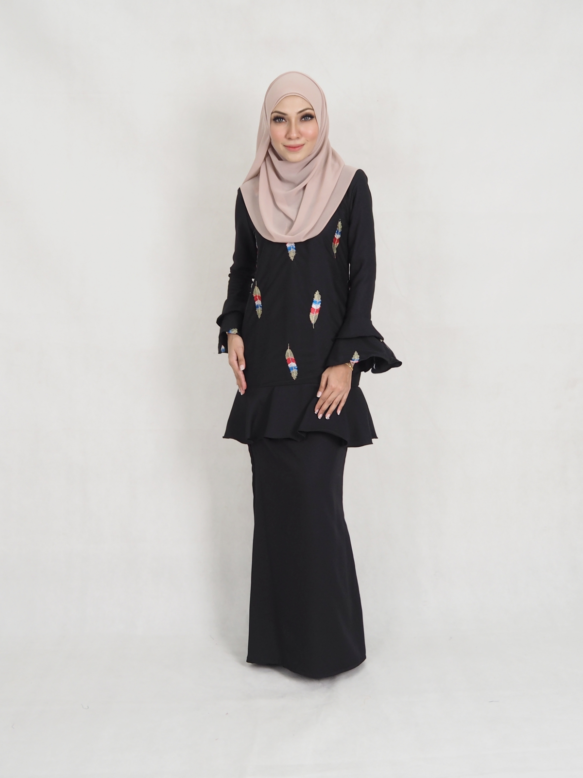 SW5345 LOVELY TRUMPET BAJU KURUNG BLACK