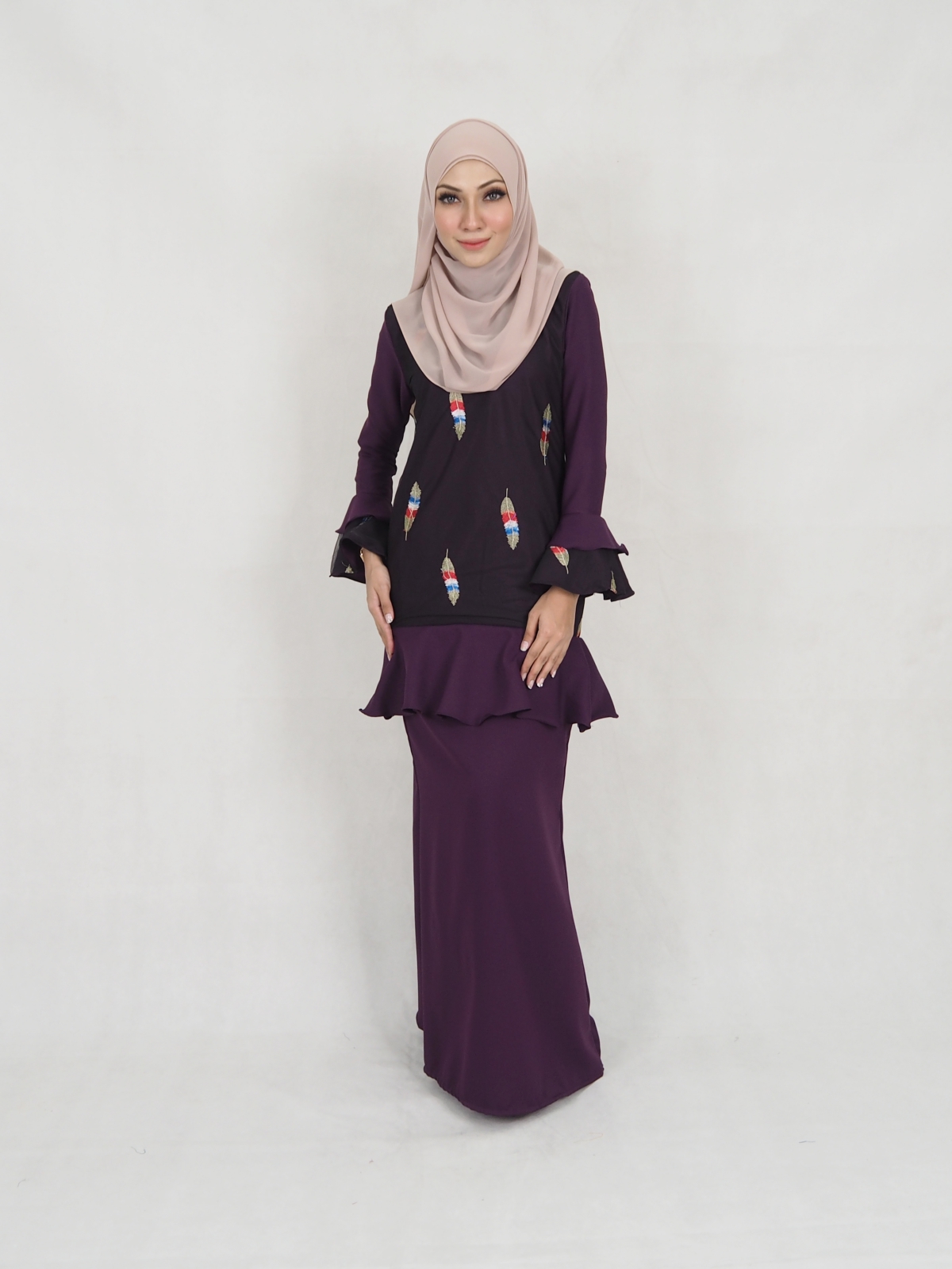 SW5345 LOVELY TRUMPET BAJU KURUNG PURPLE