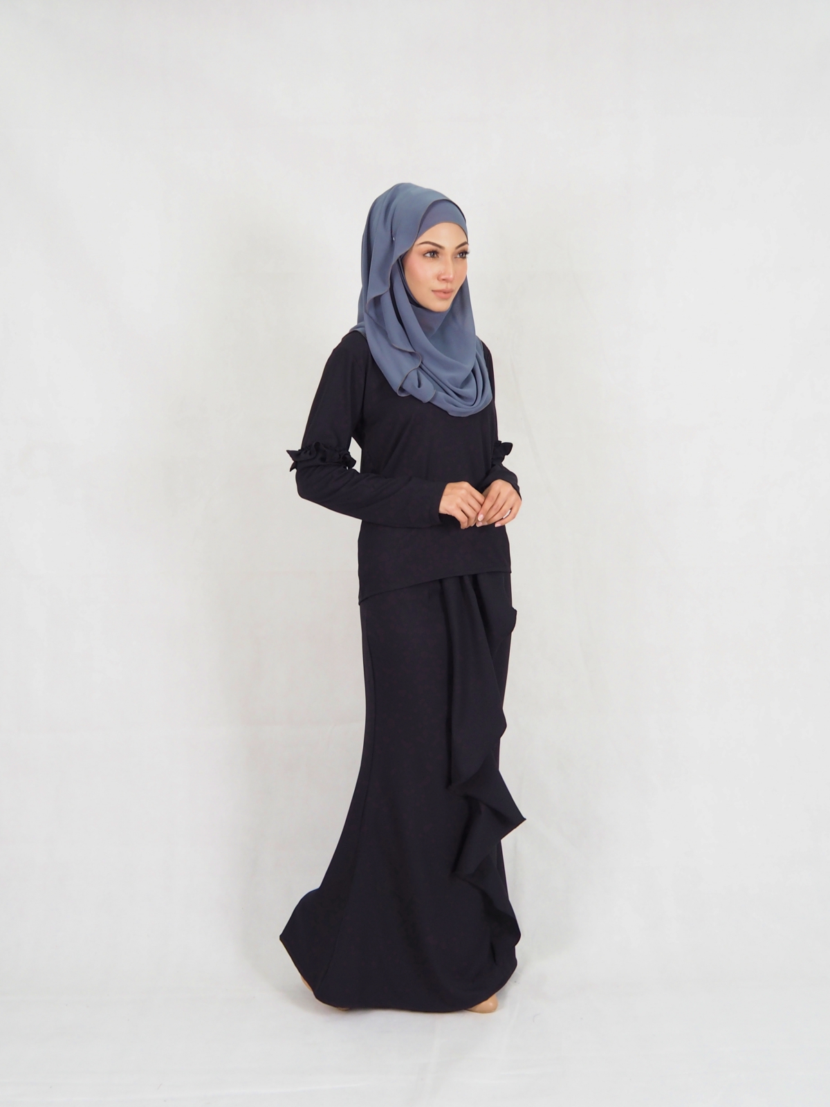 SW5347 MODERN STYLISH KURUNG BLACK