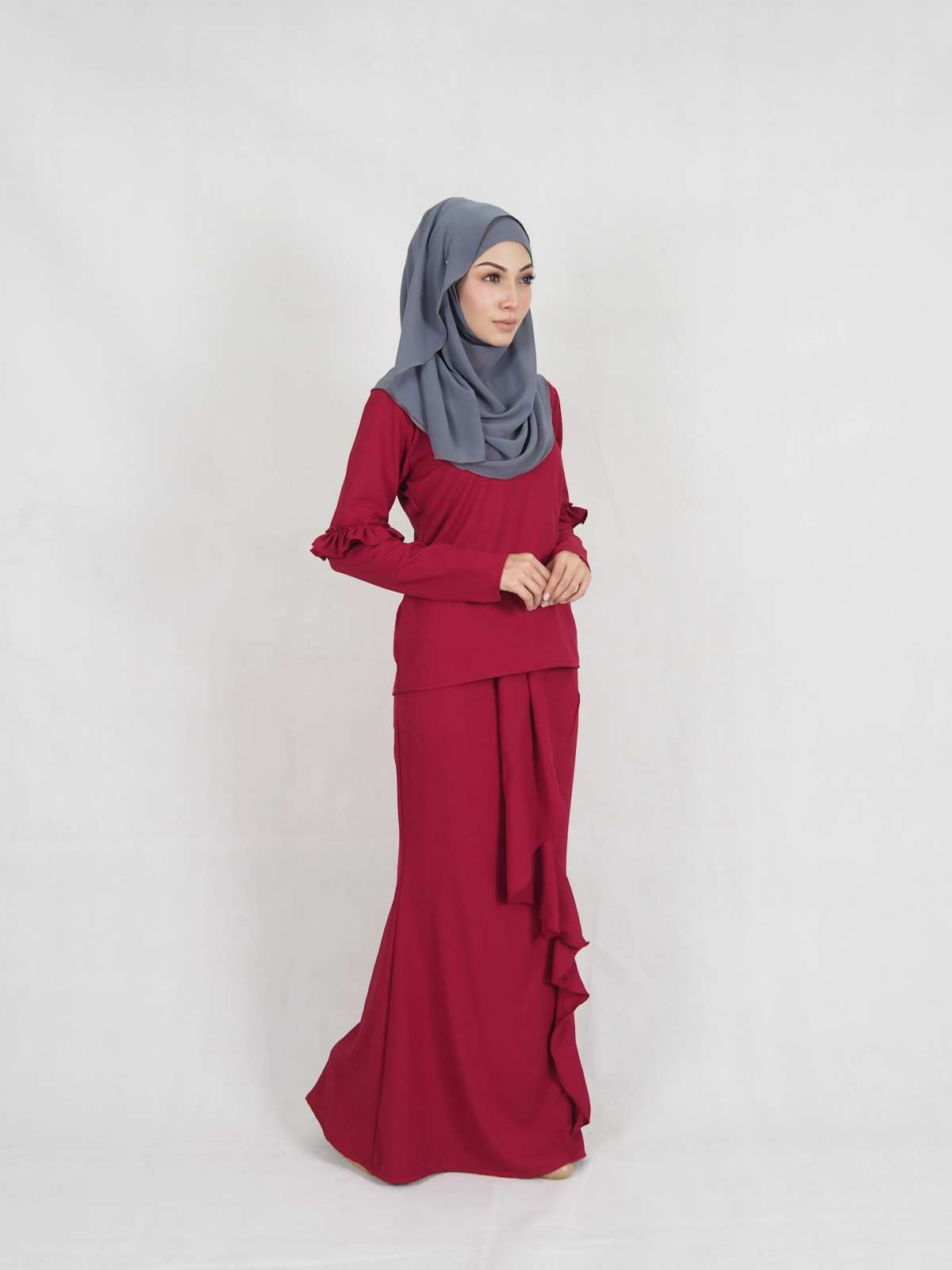 SW5347 MODERN STYLISH KURUNG MAROON