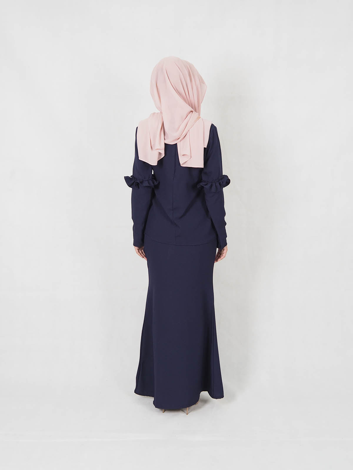 SW5347 MODERN STYLISH KURUNG NAVY BLUE