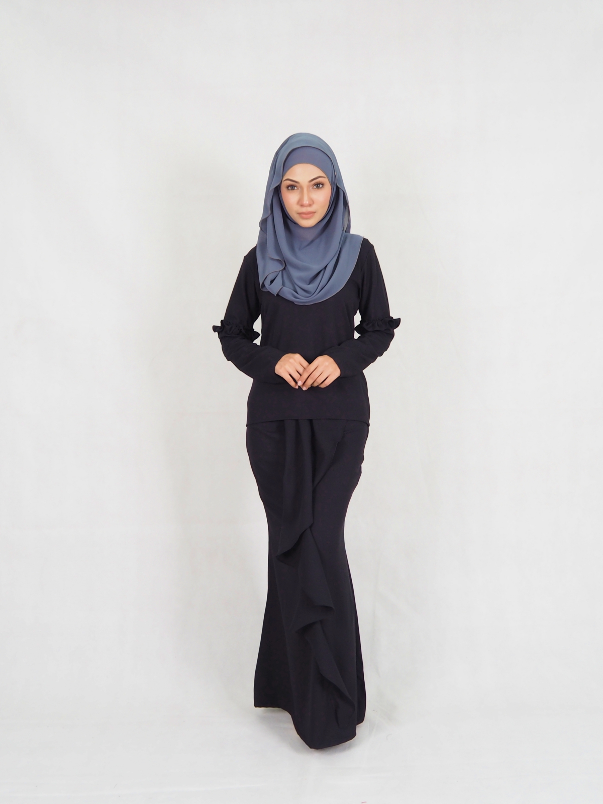 SW5347 MODERN STYLISH KURUNG BLACK