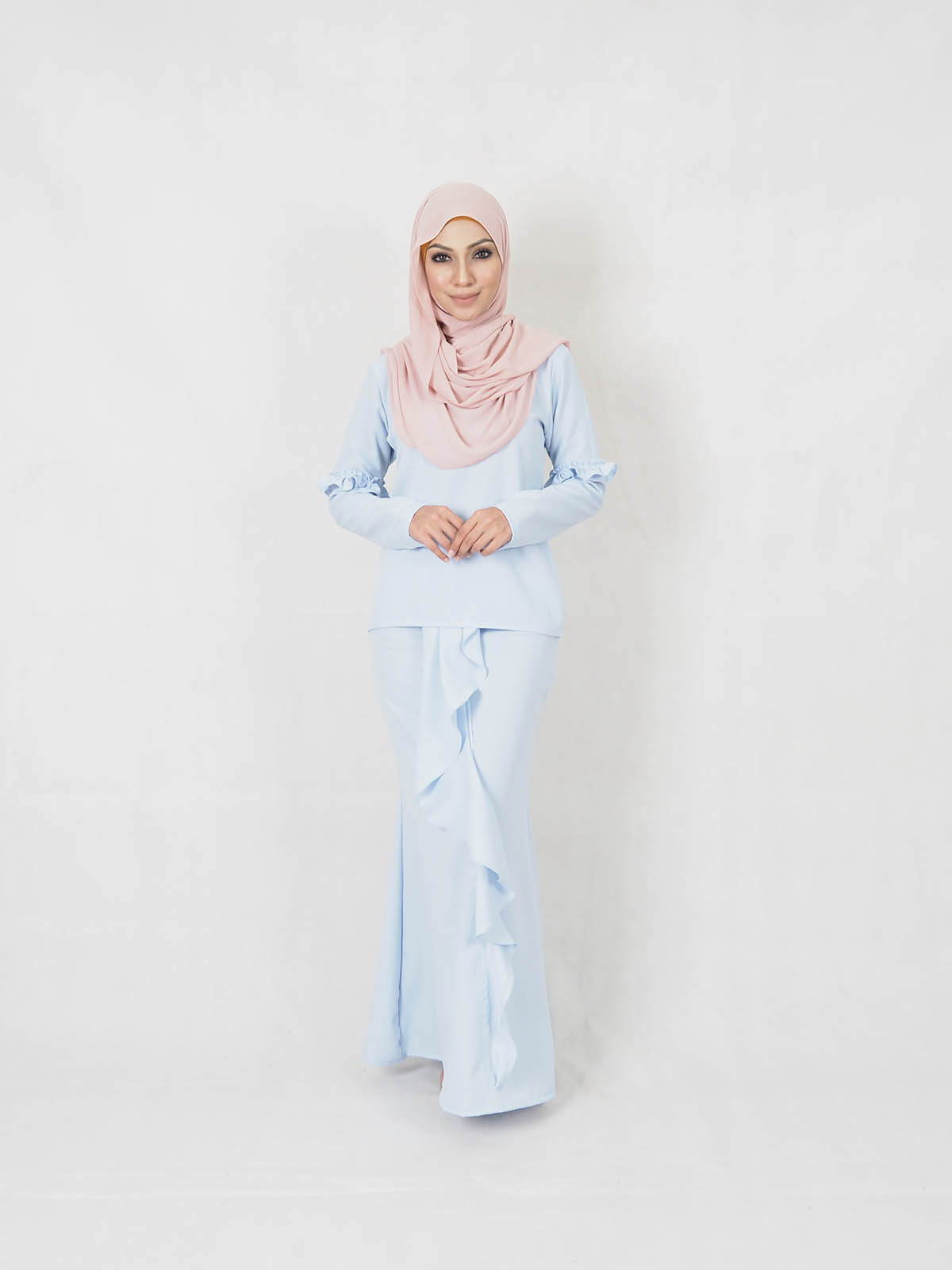 SW5347 MODERN STYLISH KURUNG LIGHT BLUE