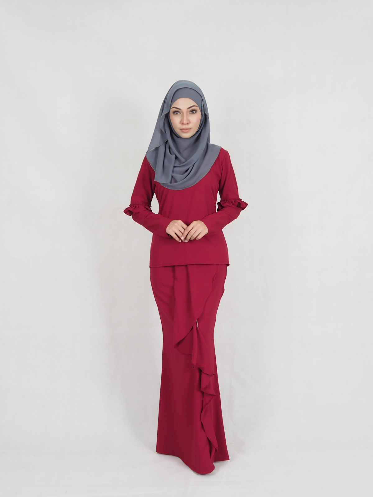 SW5347 MODERN STYLISH KURUNG MAROON